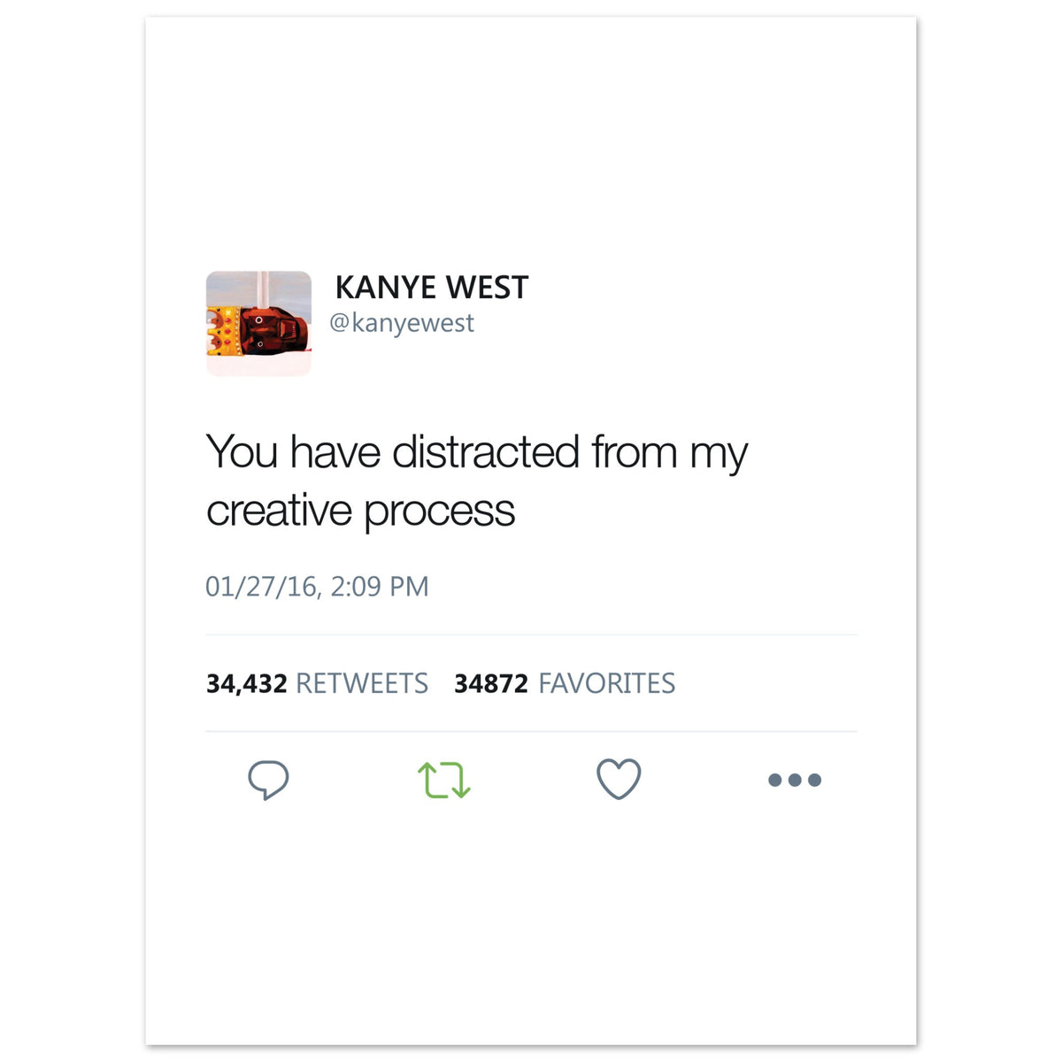 Creative Process Tweet Poster-45x60 cm / 18x24″-Bootlg
