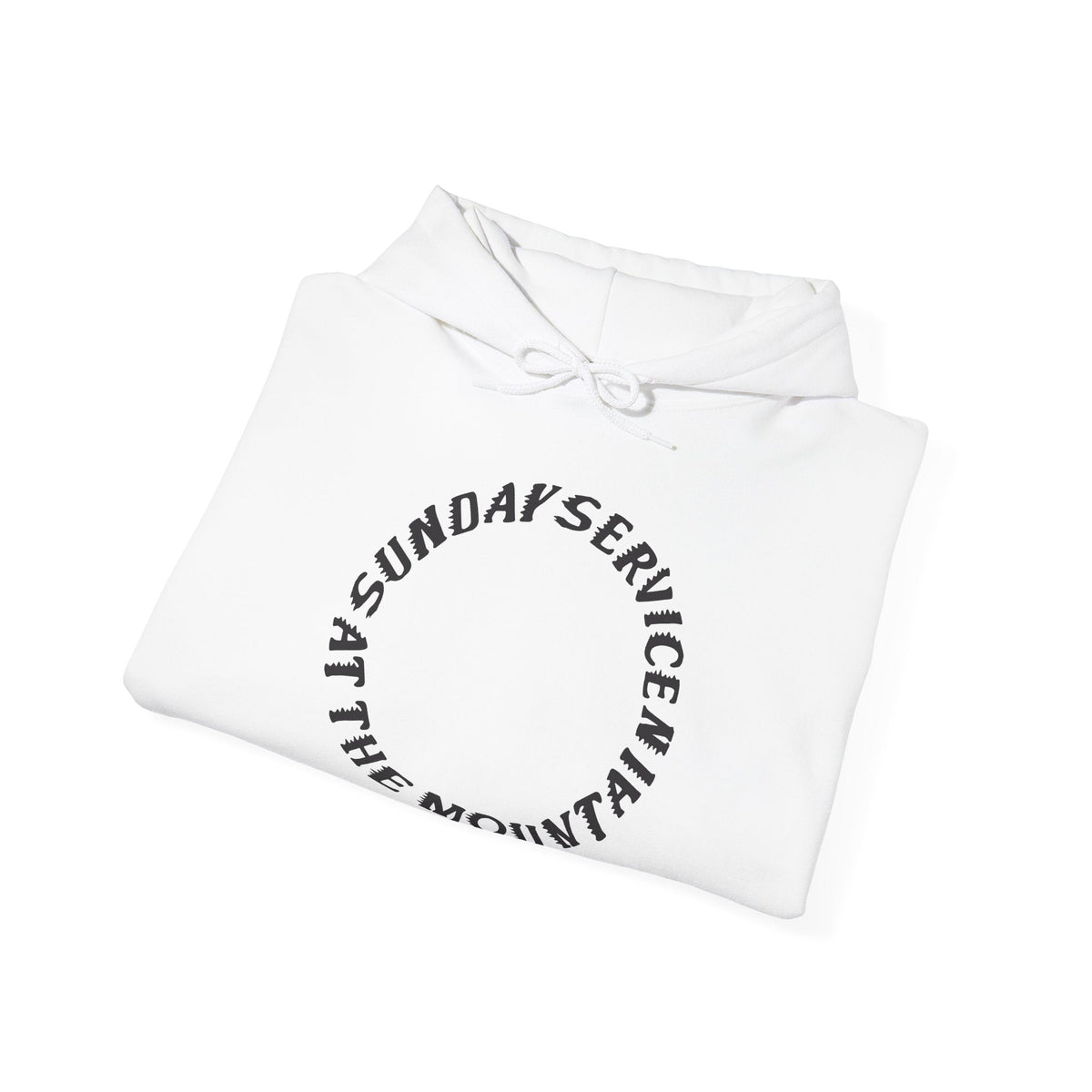 Sunday Service at the Mountain Hoodie-White-S-Bootlg