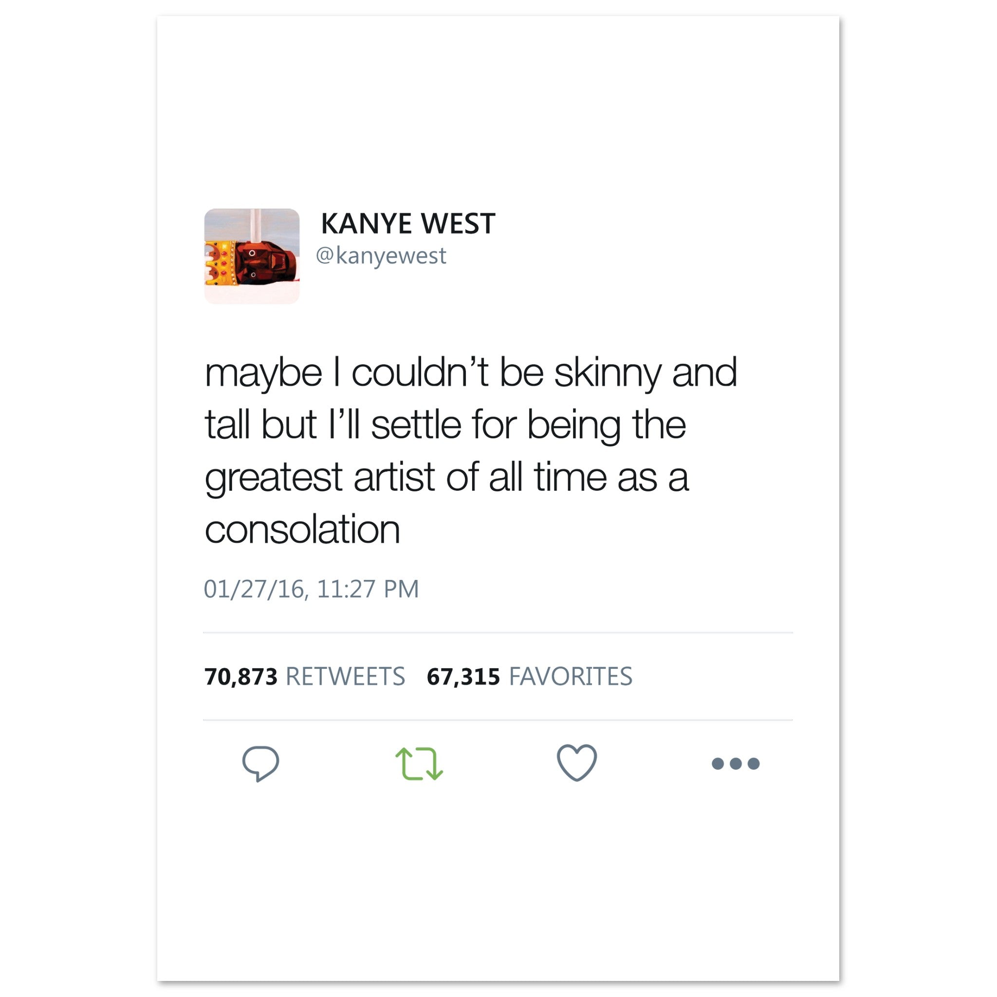 Skinny and Tall Tweet Poster-A4 21x29.7 cm / 8x12″-Bootlg