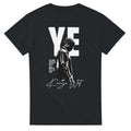 YE Portrait Kanye West Tee, Black Gildan 5000 T-shirt, front graphic print, flat product view