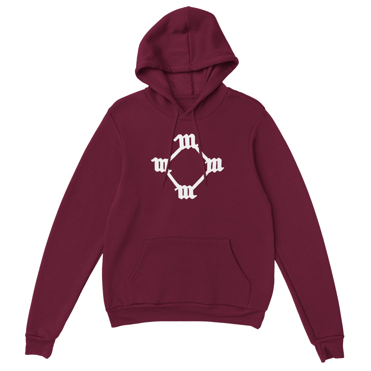 Four M Kanye West Tattoo Hoodie-Maroon-S-Bootlg