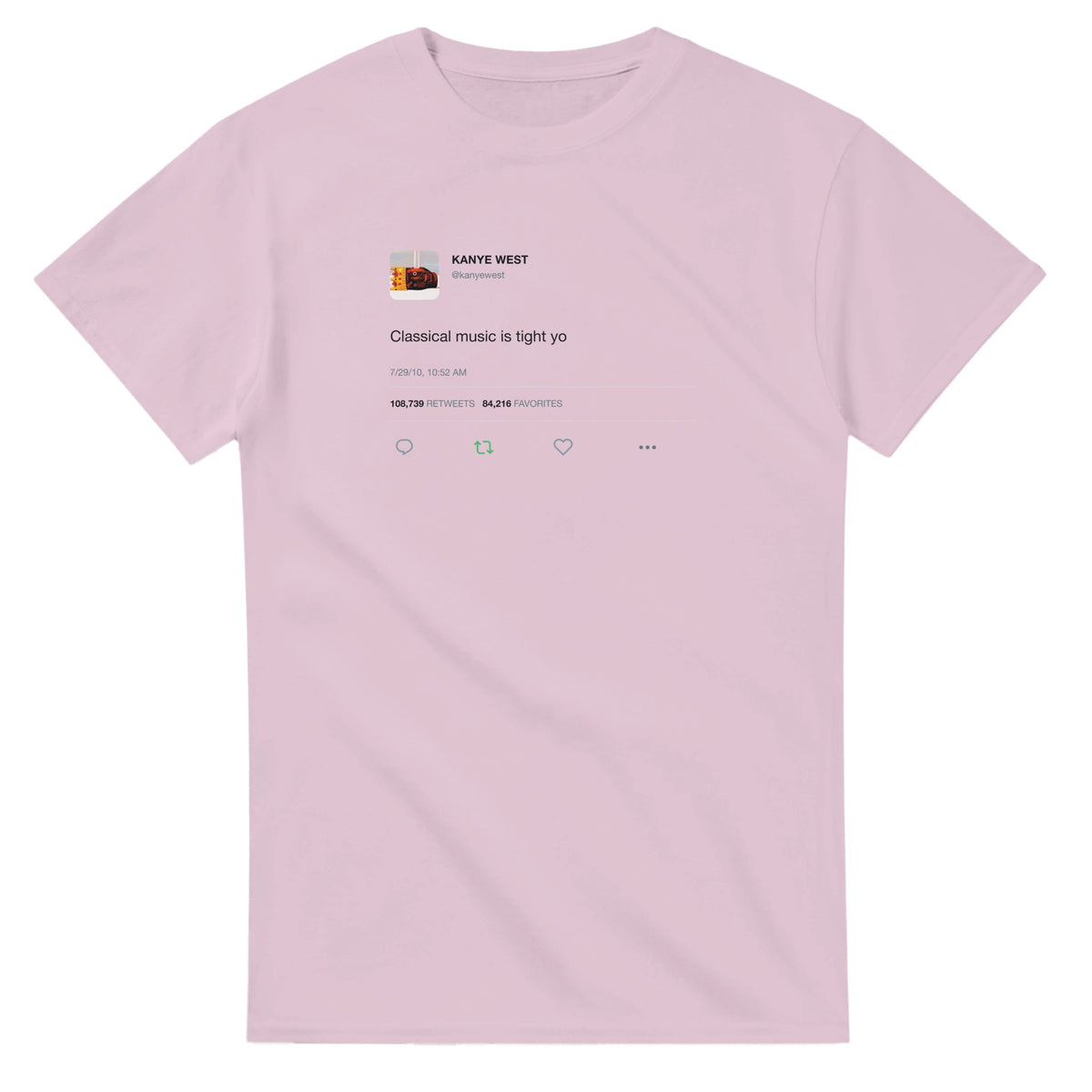 Classical Music Kanye West Tee-Light Pink-S-Bootlg