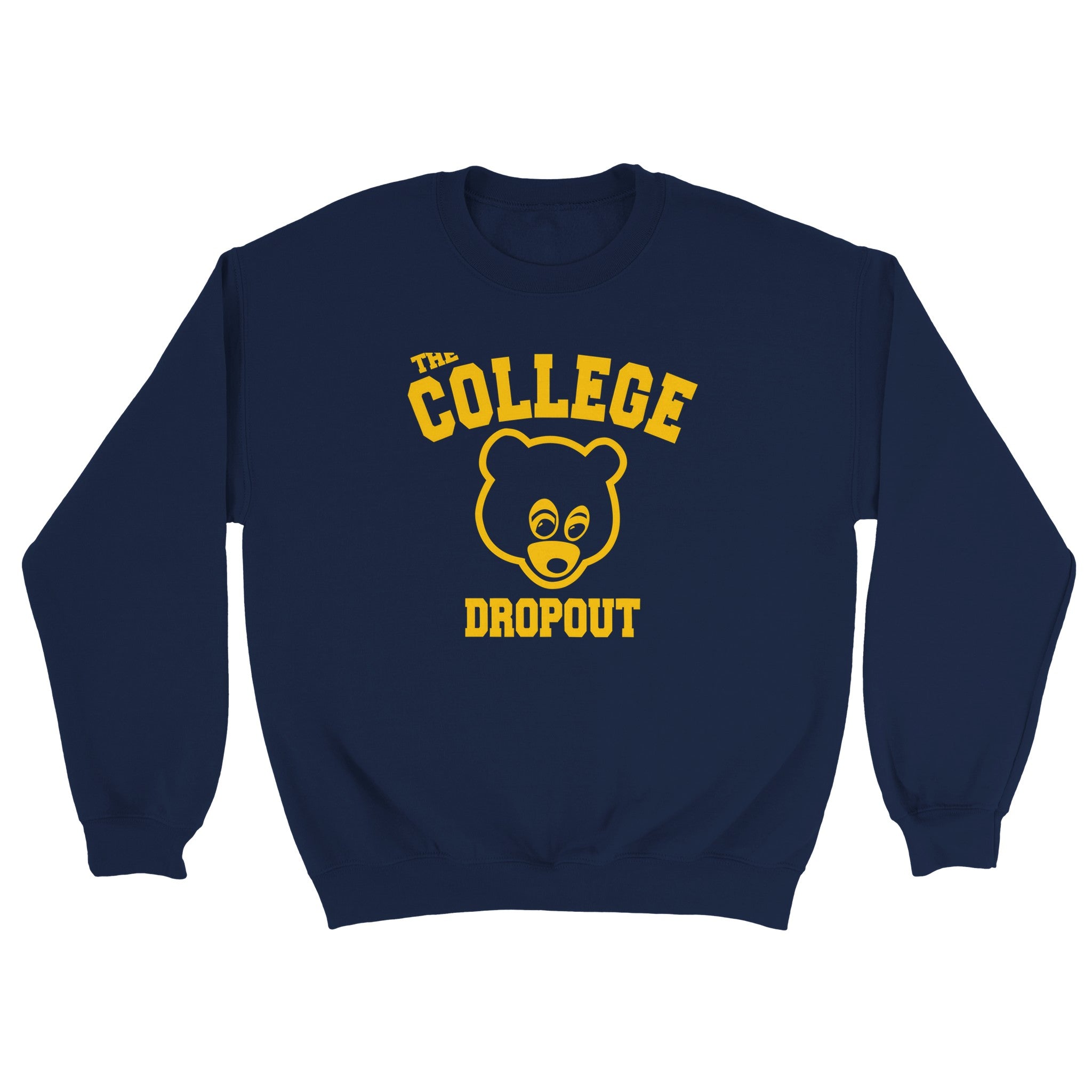 The College Dropout Crewneck Sweatshirt - Old Kanye West-Navy-S-Bootlg