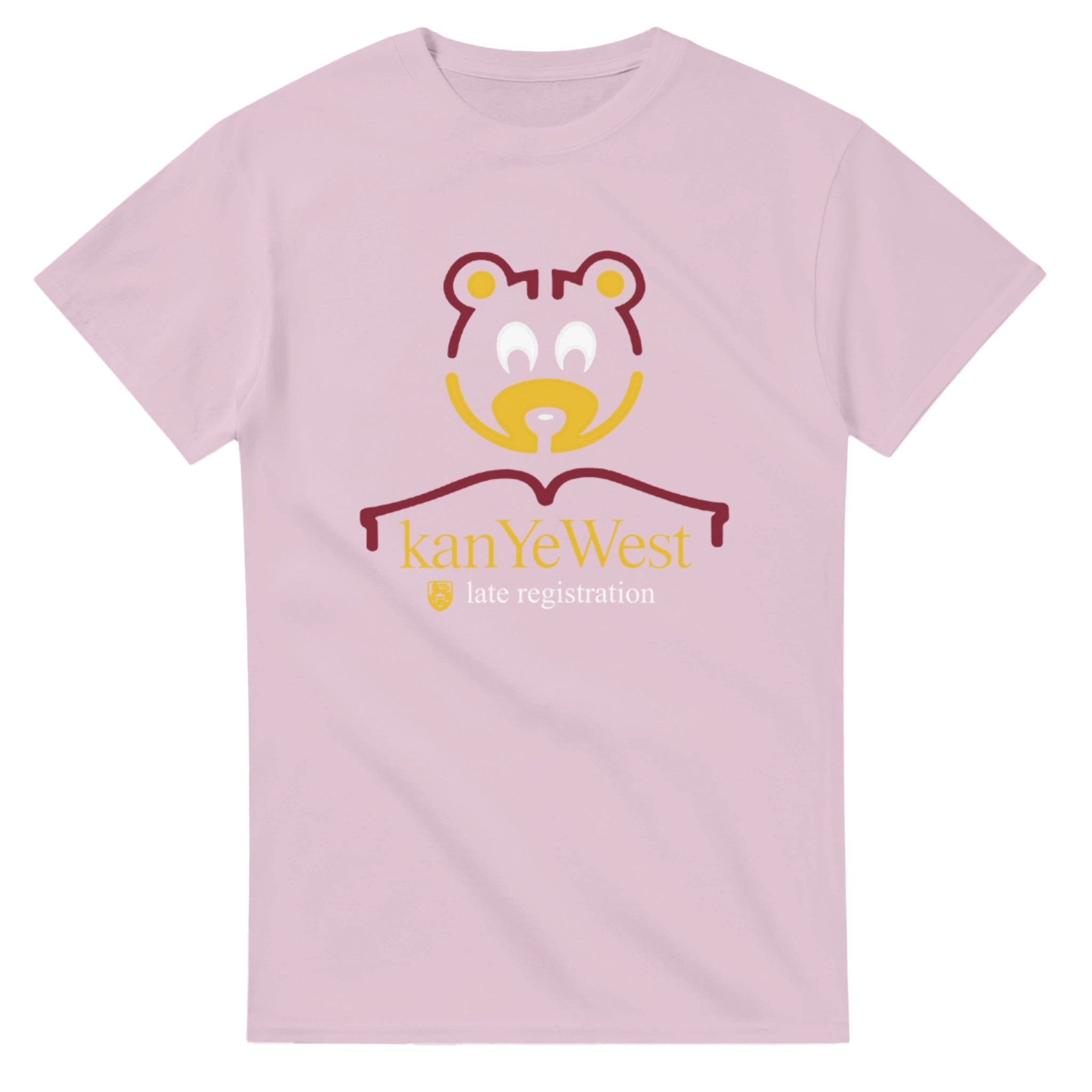 Kanye West The Late Registration Logo T-Shirt-Light Pink-S-Bootlg