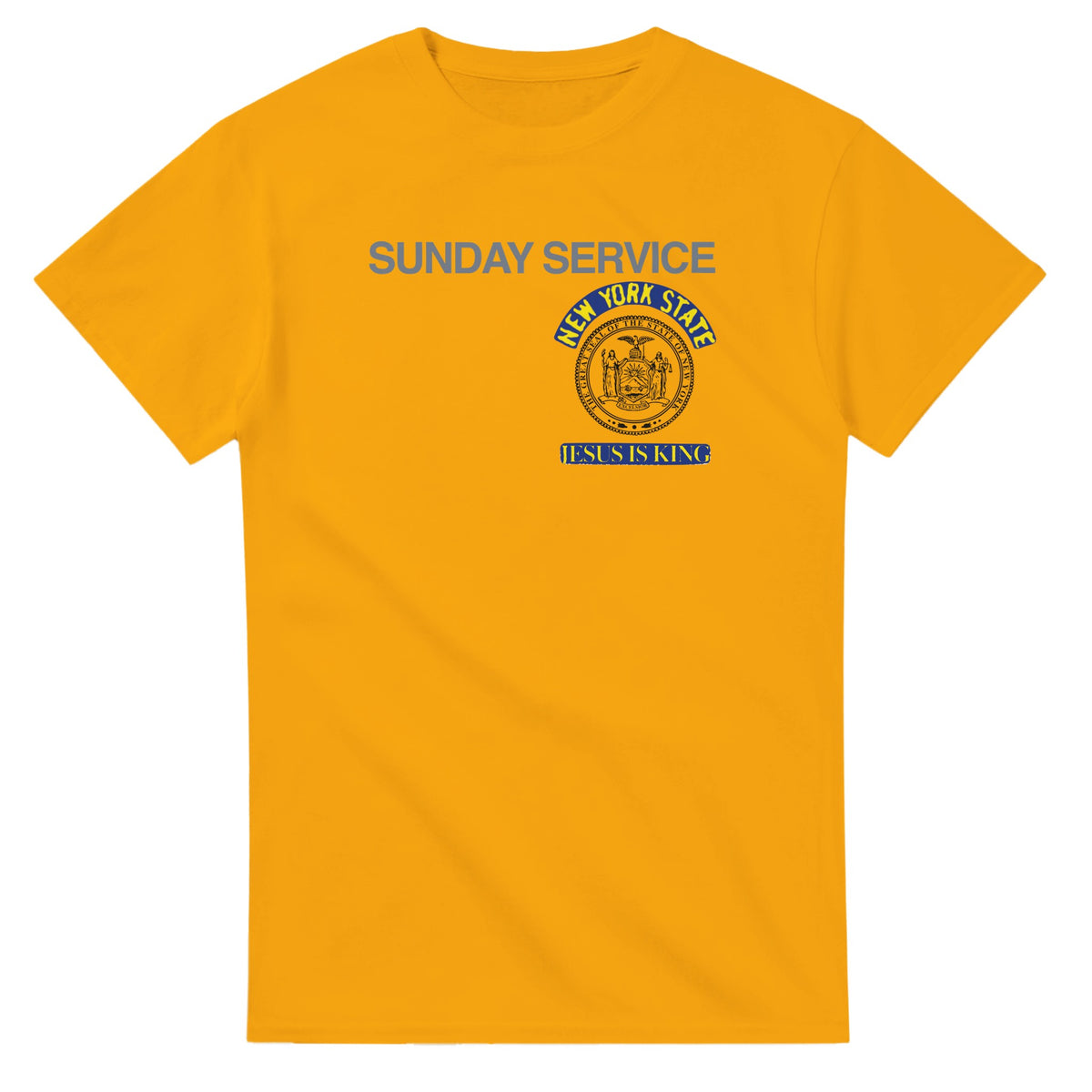 Jesus Is King New York Tee-Gold-S-Bootlg
