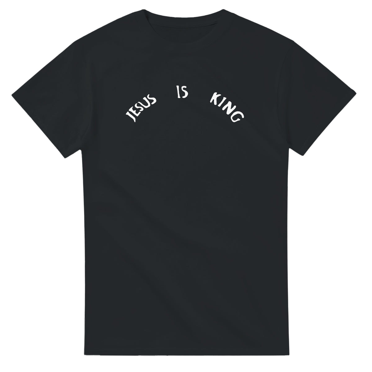 Jesus Is King Arched T-Shirt-Black-S-Bootlg