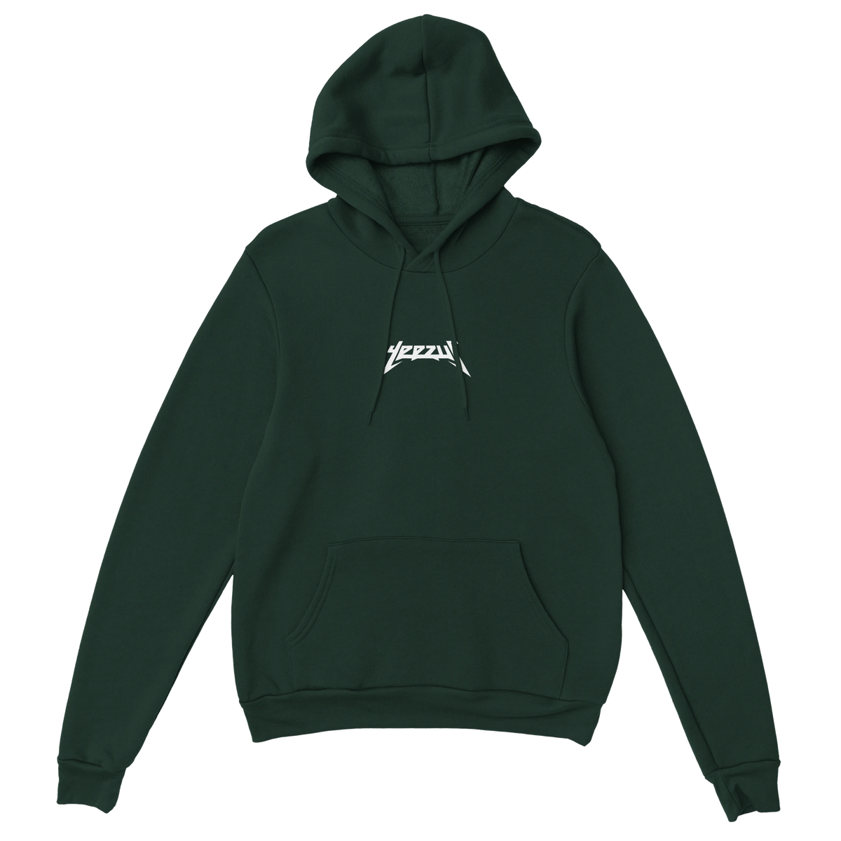 Yeezus Logo Hoodie-Forest Green-S-Bootlg