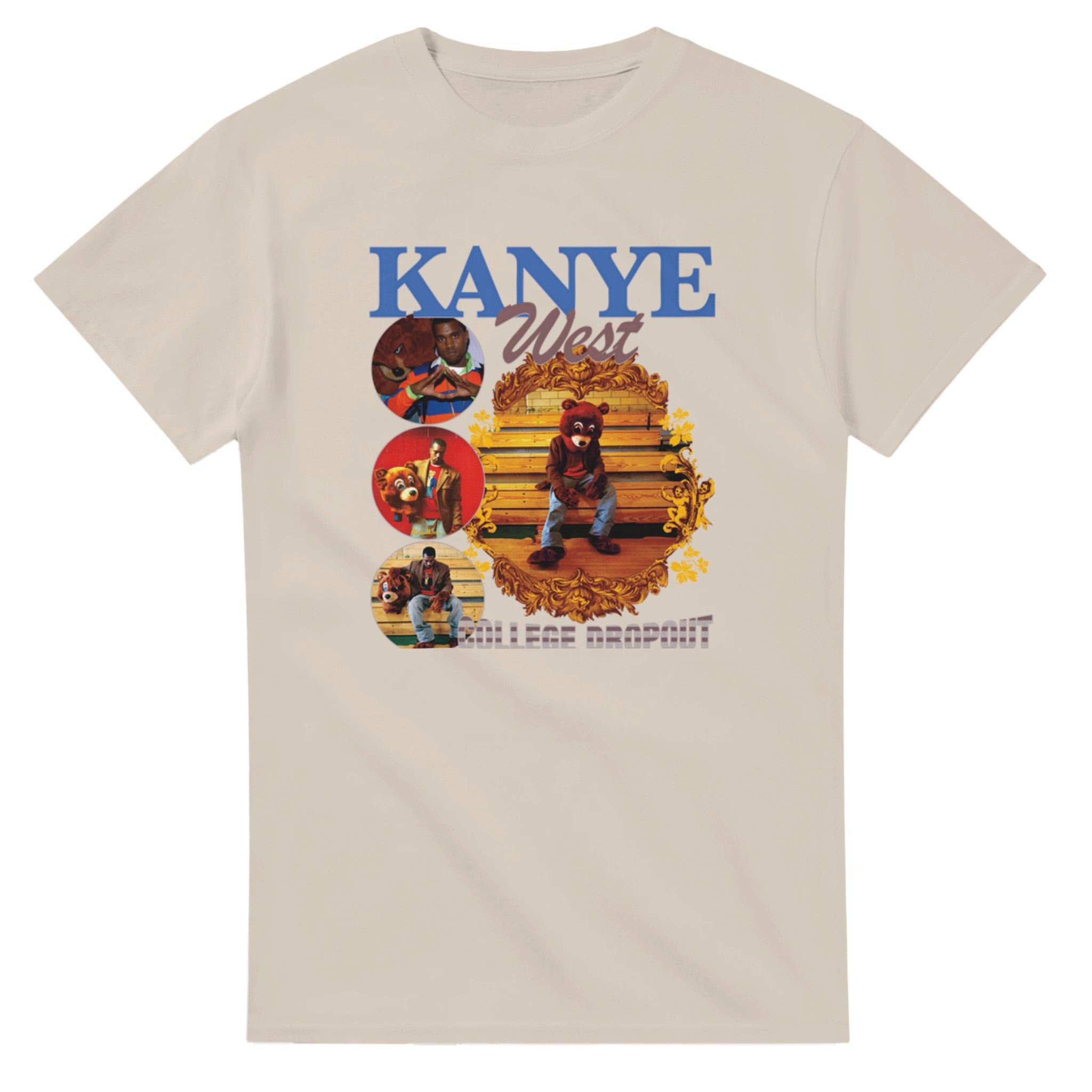 Vintage Kanye West College Dropout T-Shirt-Sand-S-Bootlg