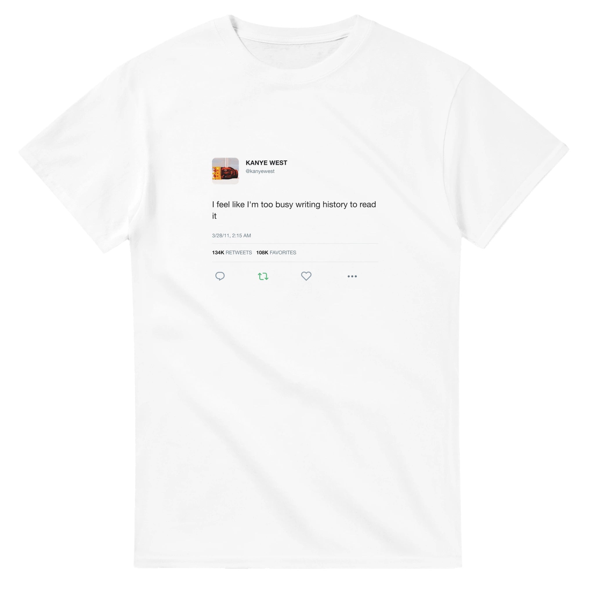 Writing History Kanye West Tee-White-S-Bootlg