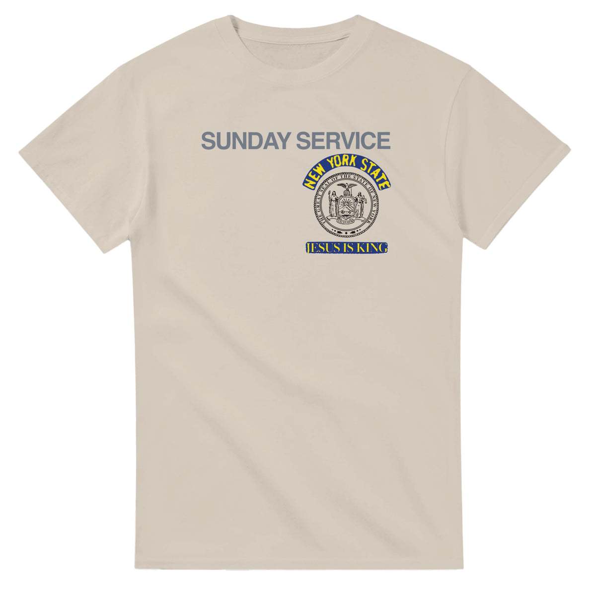 Jesus Is King New York Tee-Sand-S-Bootlg