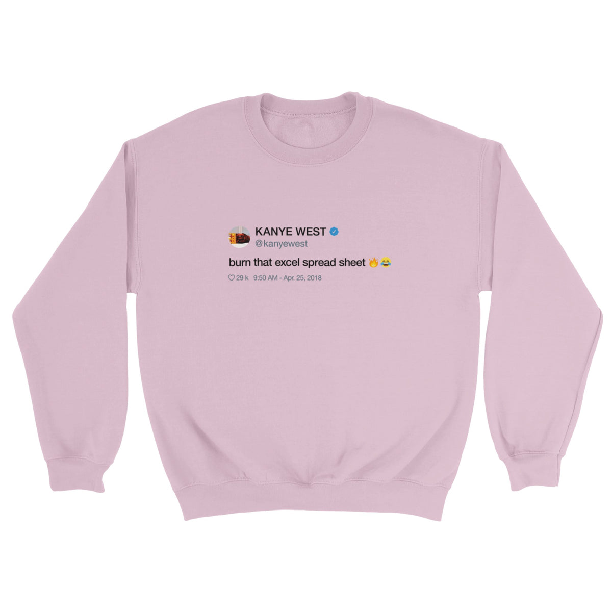 Burn That Excel Spreadsheet Crewneck-Light Pink-S-Bootlg