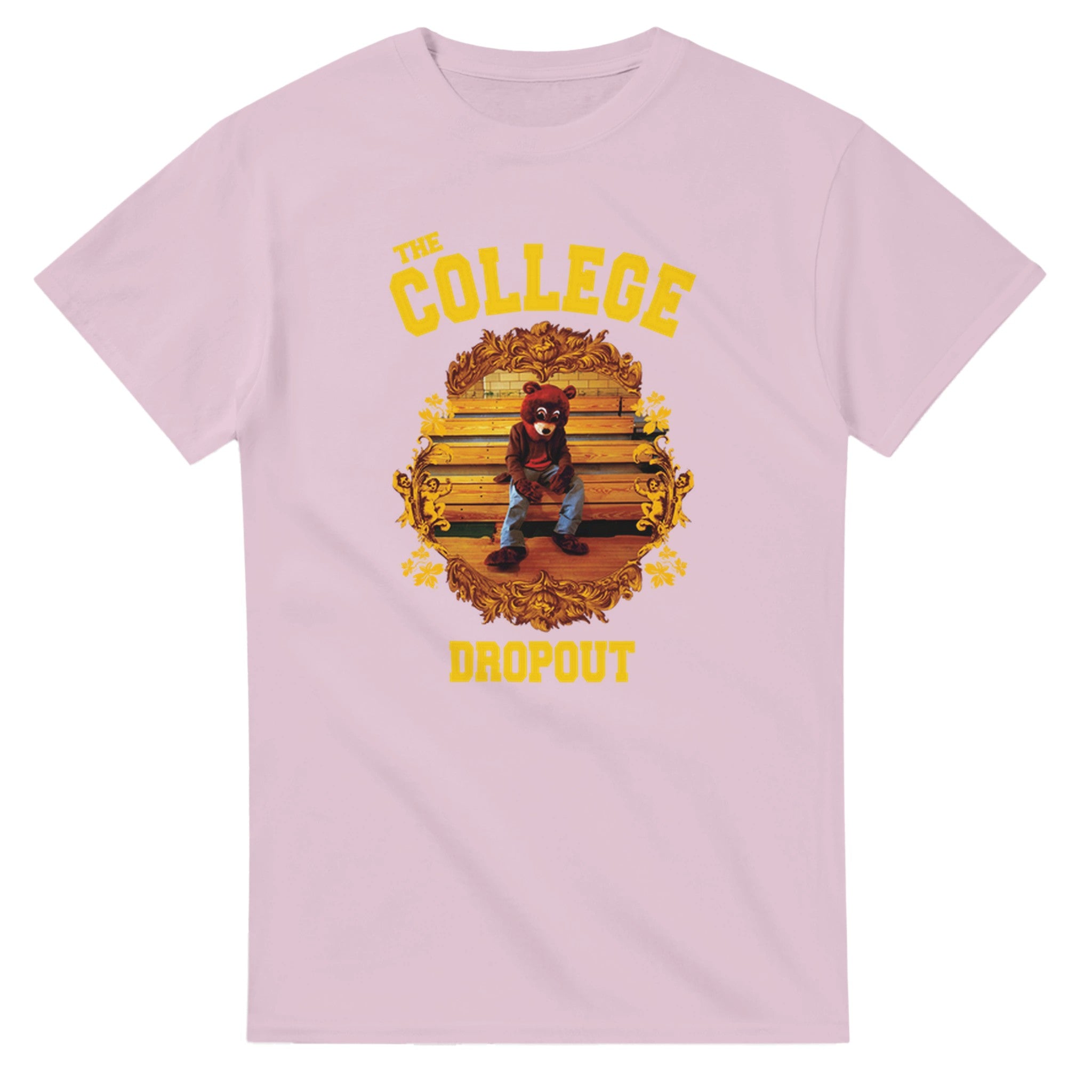The College Dropout Bear Unisex Tee - Old Kanye West inspired Tshirt-Light Pink-S-Bootlg