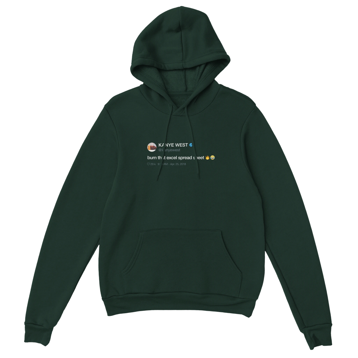 Burn That Excel Spreadsheet Hoodie-Forest Green-S-Bootlg