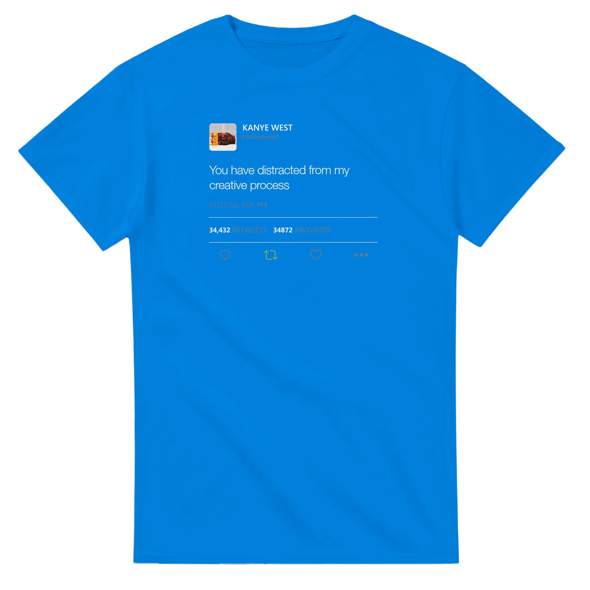 Creative Process Kanye West Tweet Tee-Royal-S-Bootlg