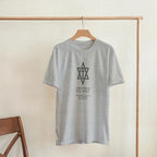 Donda inspired Kanye West album T-shirt in Ash on a wooden hanger