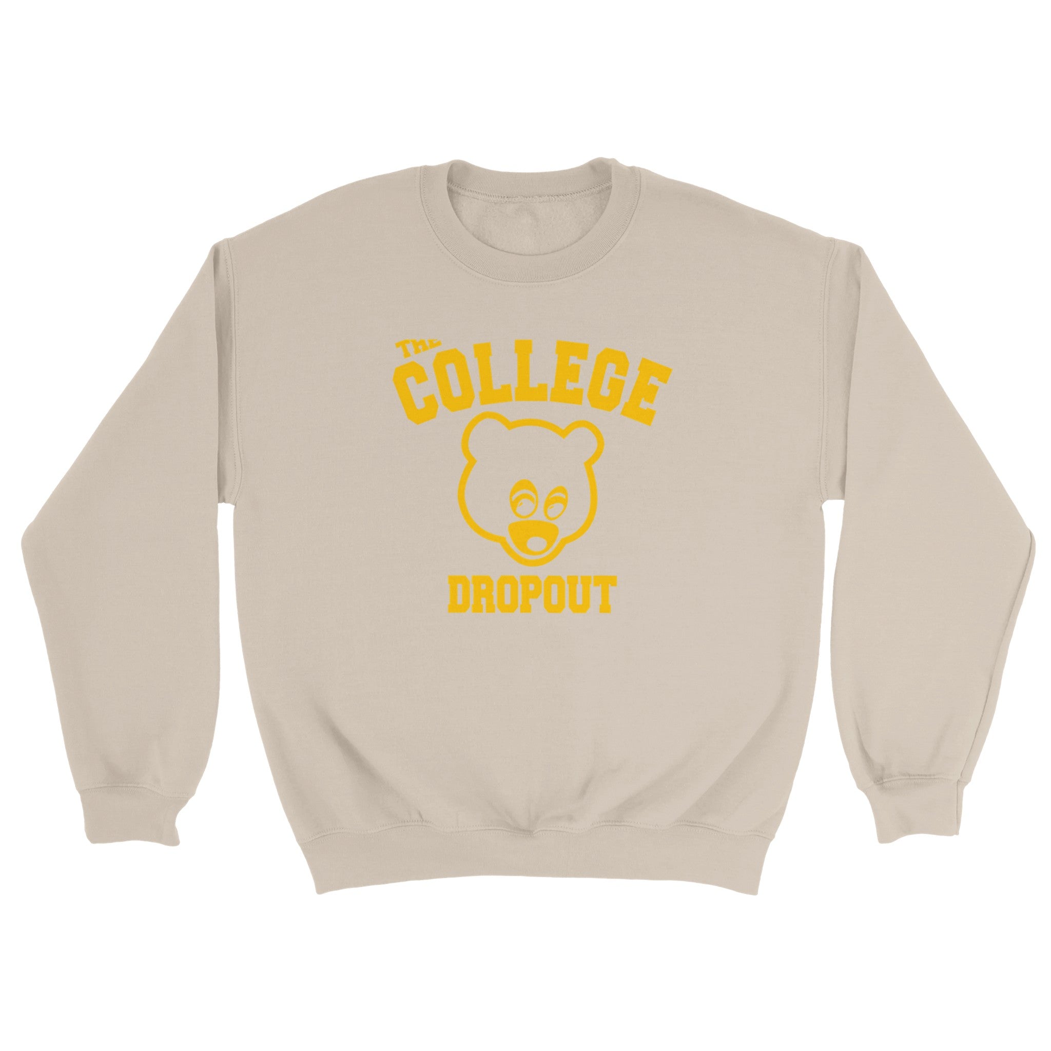 The College Dropout Crewneck Sweatshirt - Old Kanye West-Sand-S-Bootlg