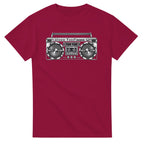 Midnight Boombox Tee - Cardinal Red cotton t-shirt - front flat