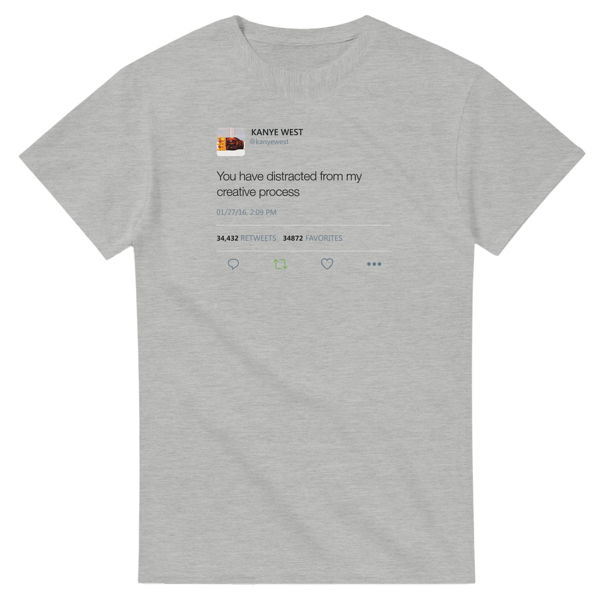 Creative Process Kanye West Tweet Tee-Ash-S-Bootlg