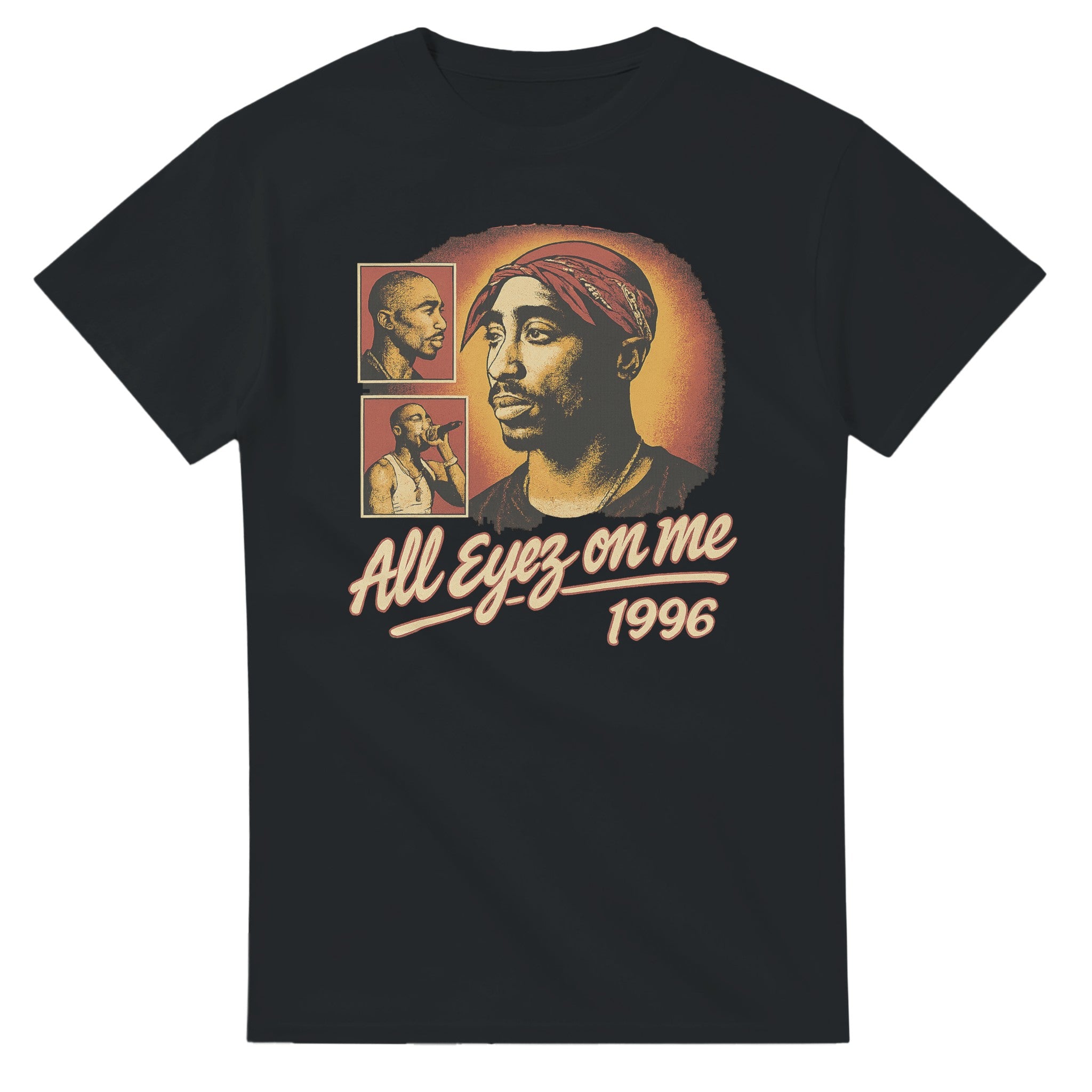All Eyez On Me Vintage Bootleg 90s Tupac T-Shirt-Black-S-Bootlg