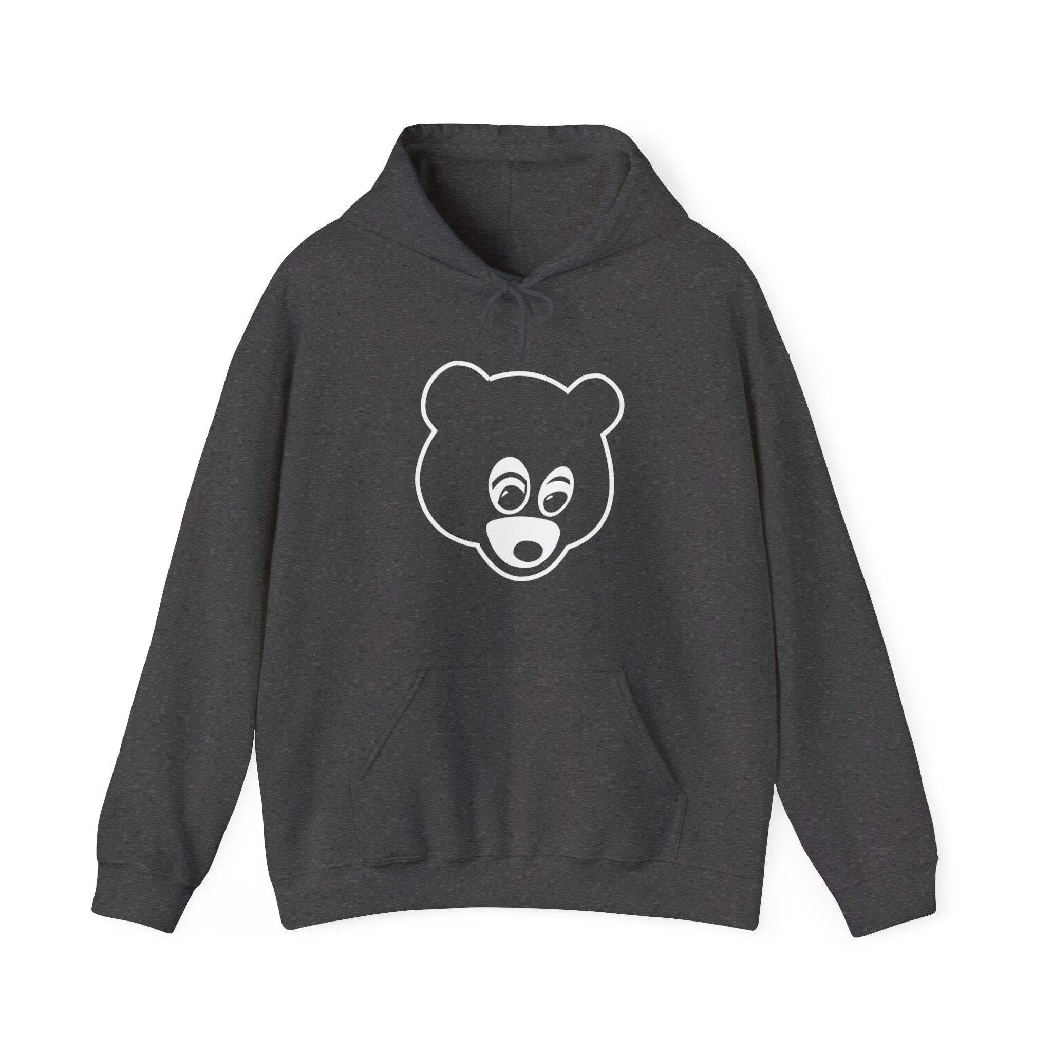 College Dropout Kanye West Bear Hoodie Sweatshirt-S-Dark Heather-Bootlg