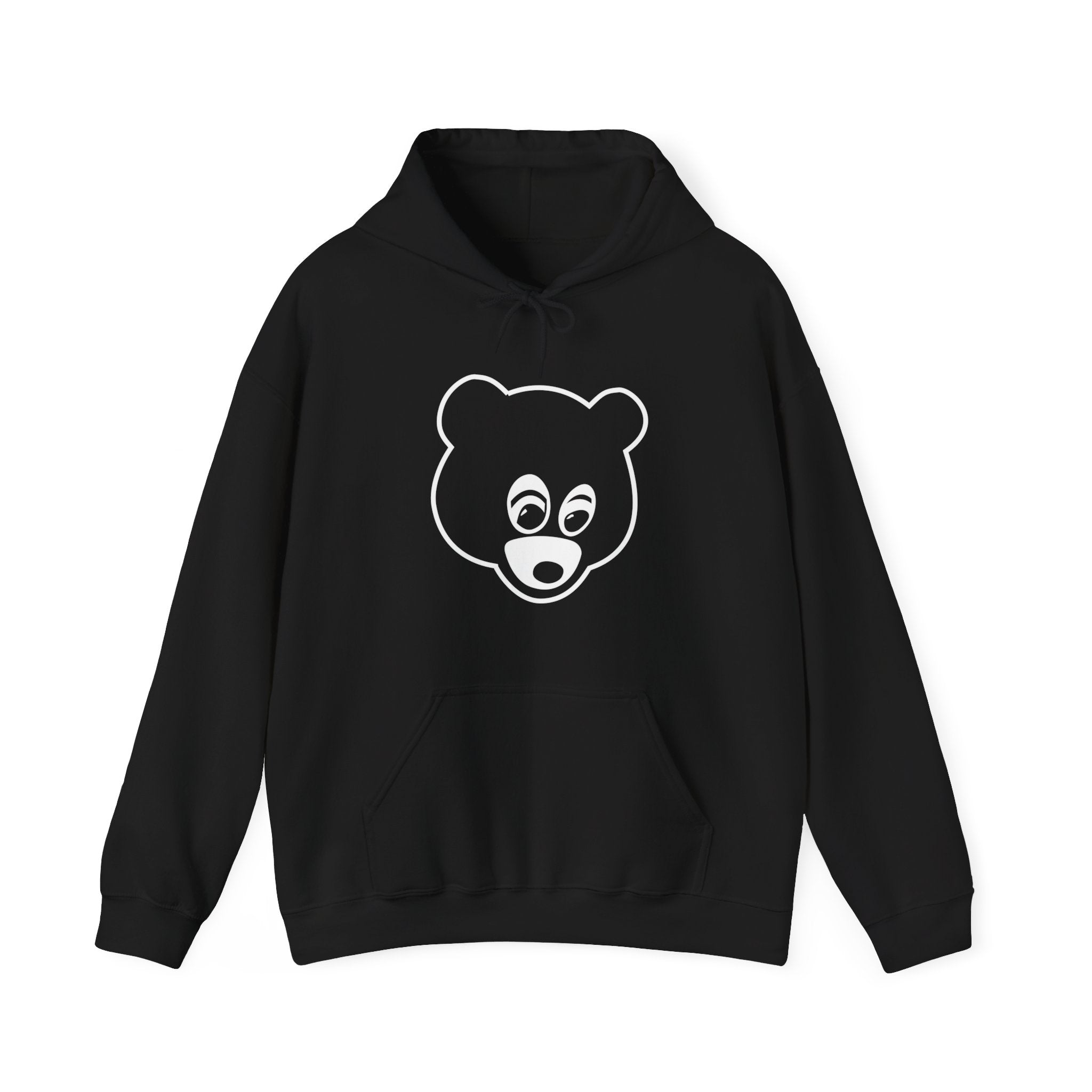 College Dropout Kanye West Bear Hoodie Sweatshirt-S-Black-Bootlg