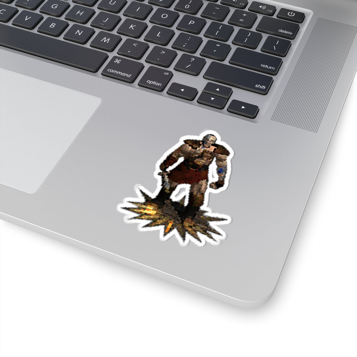 Diablo 2 pvp Barb stickers-3" × 3"-White-Bootlg