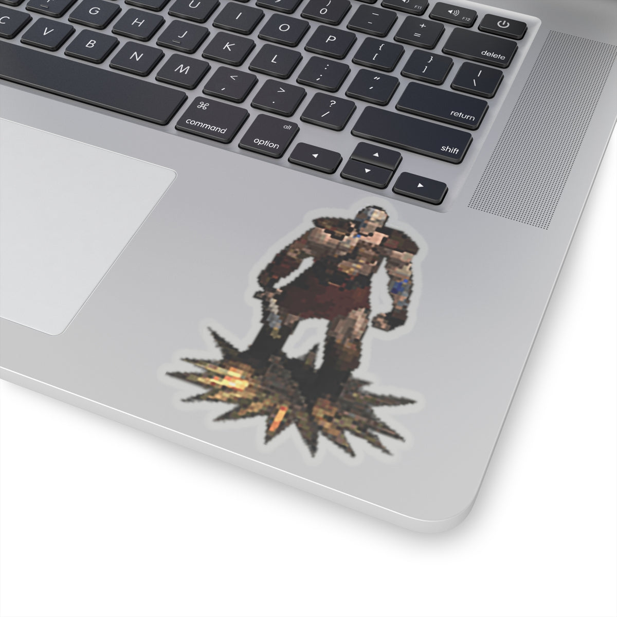 Diablo 2 pvp Barb stickers-4" × 4"-Transparent-Bootlg
