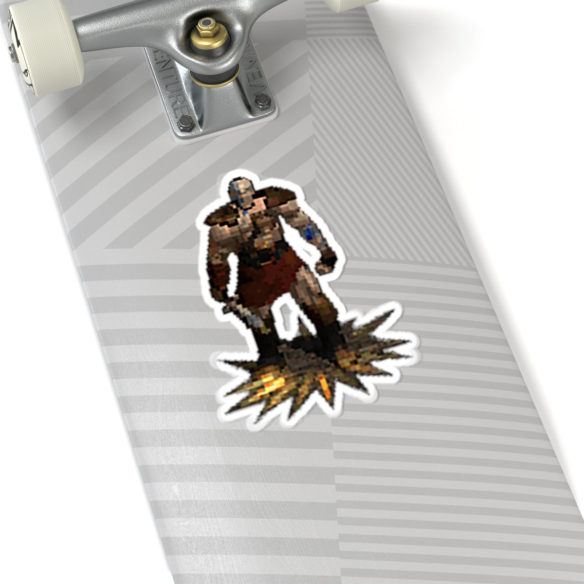 Diablo 2 pvp Barb stickers-6" × 6"-White-Bootlg