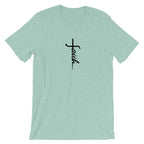 Faith Unisex T-Shirt - Religious cross Faith Tee - Jesus Christ God Christian Shirt-Heather Prism Dusty-XS-Bootlg