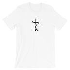 Faith Unisex T-Shirt - Religious cross Faith Tee - Jesus Christ God Christian Shirt-White-XS-Bootlg