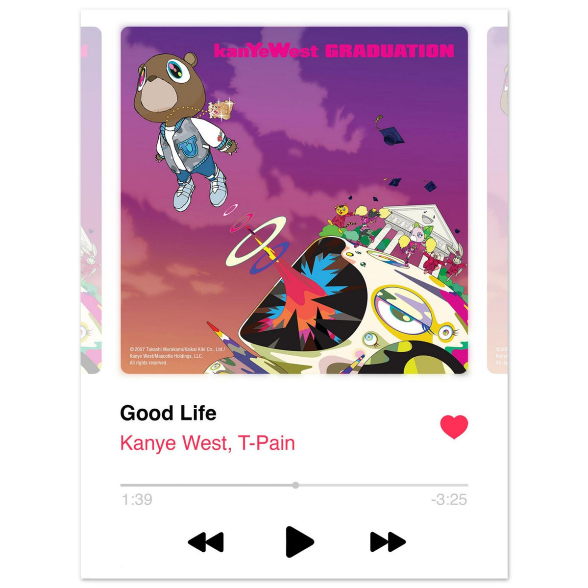 Good Life Kanye West T-Pain Music Player Album Poster | – Bootlg