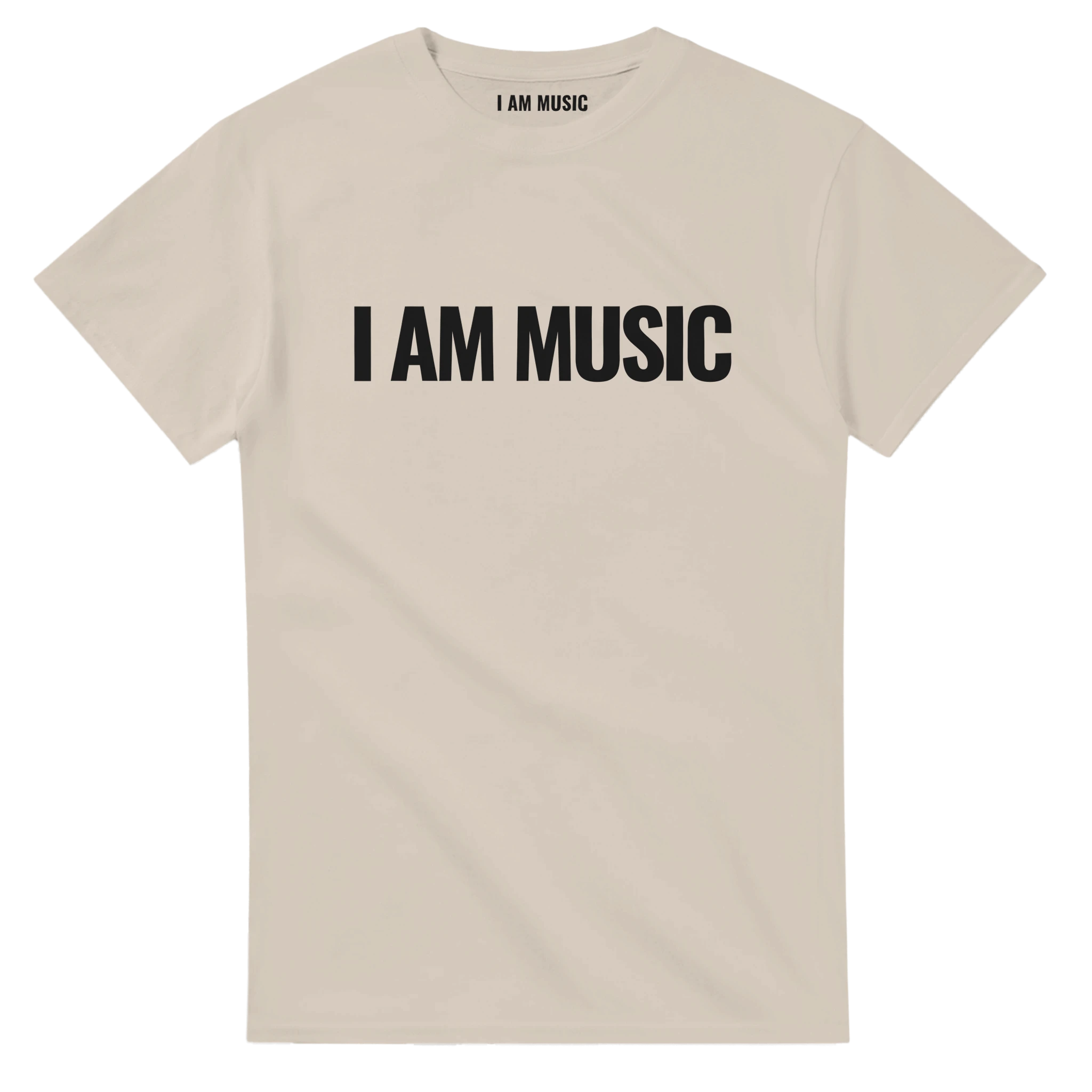 I AM MUSIC T-Shirt-Sand-S-I am music (concert version)-Bootlg