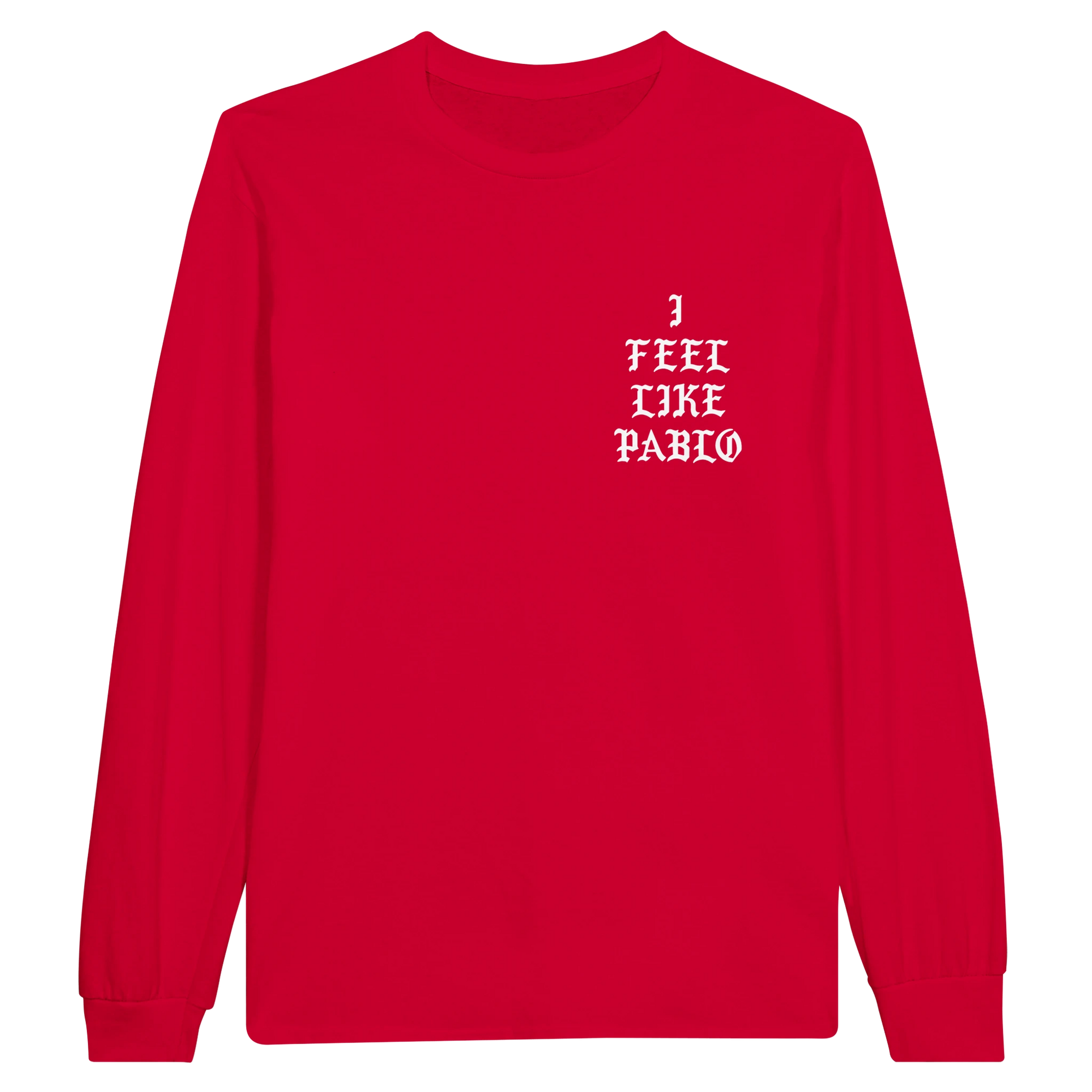 I Feel Like Pablo Unisex Jersey Long Sleeve Tee-Red-S-Bootlg