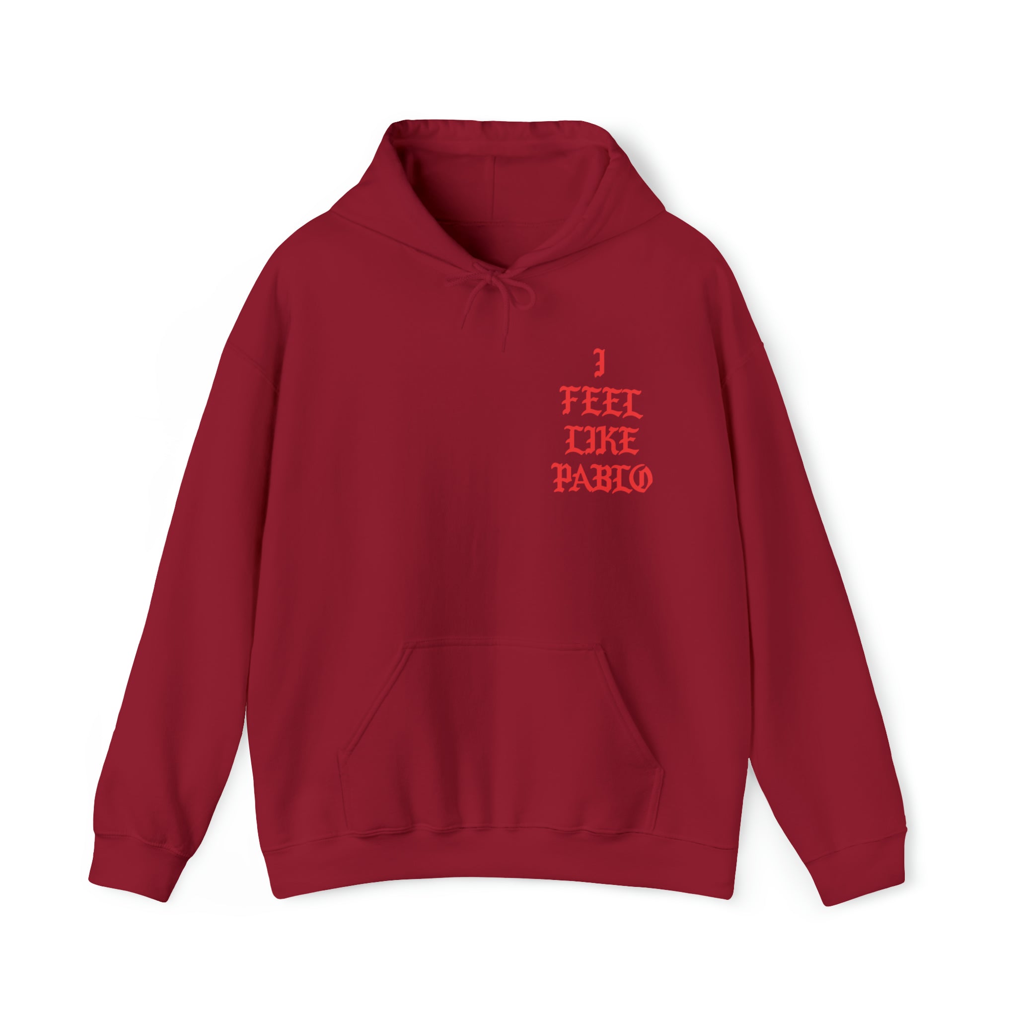 I Feel Like Pablo kanye tour merch hoodie-Cardinal Red-M-Bootlg