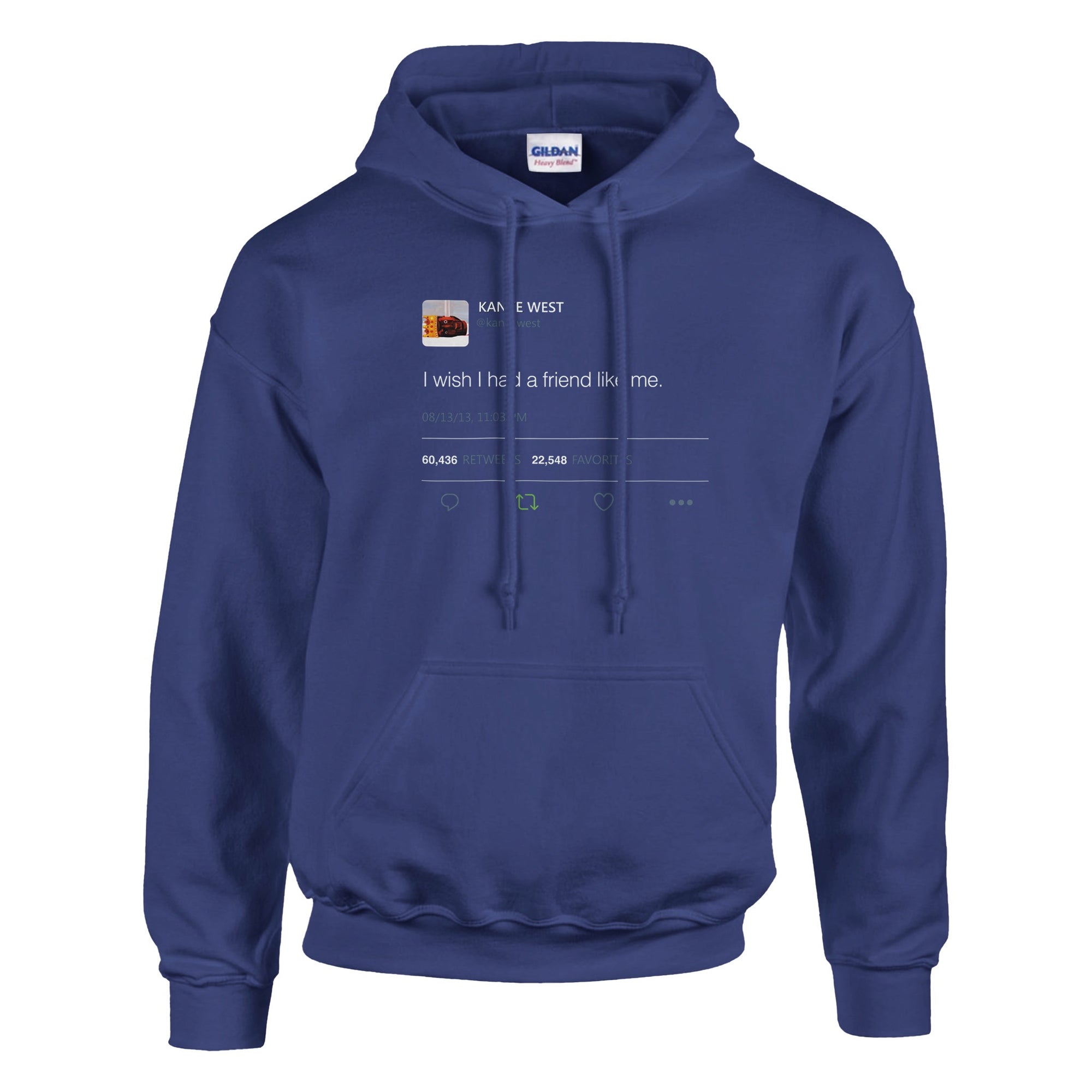 I Wish I had A Friend Like Me - Kanye West Tweet Hoodie-S-Purple-Bootlg