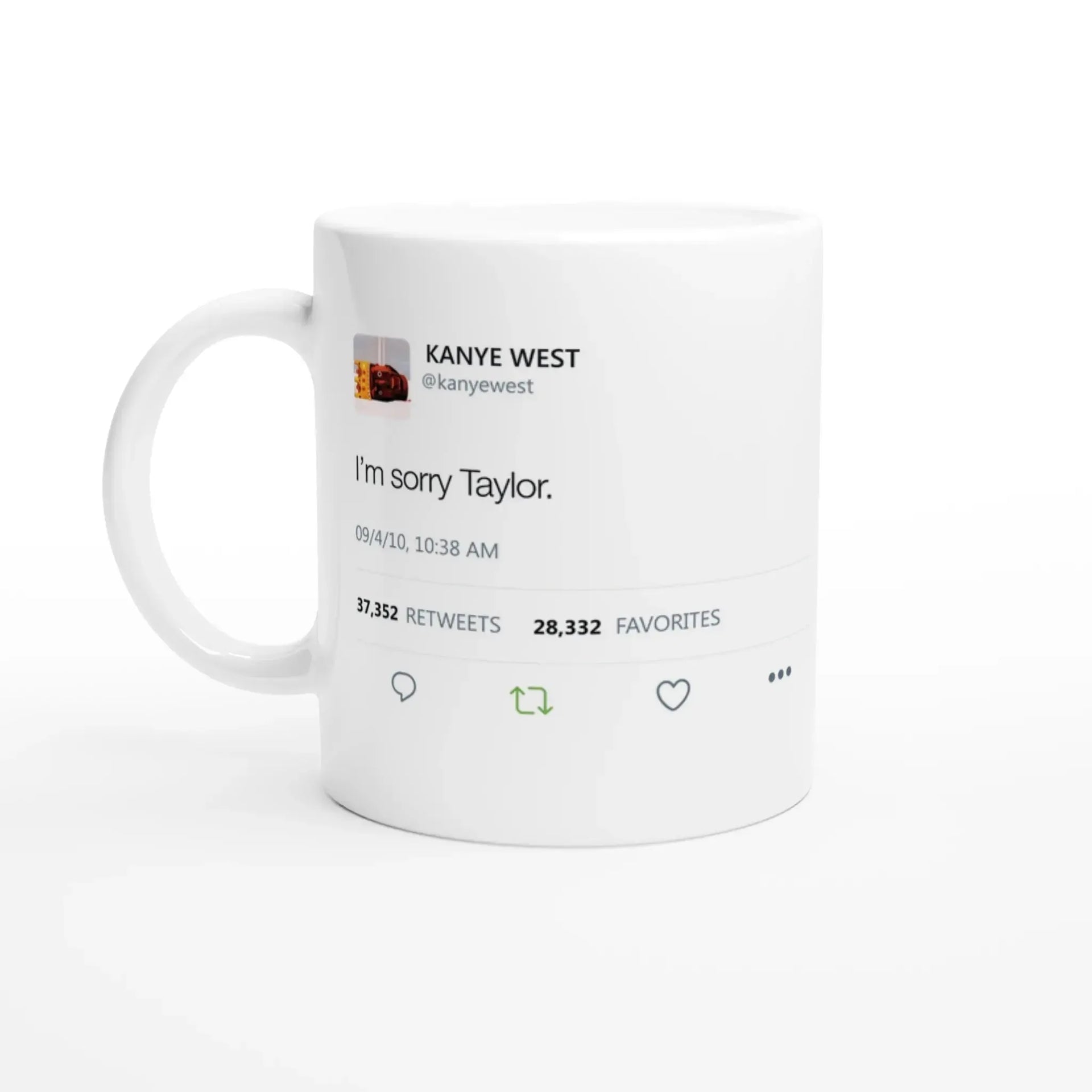 I'm sorry Taylor Kanye West Tweet Mug – Bootlg - Main Image