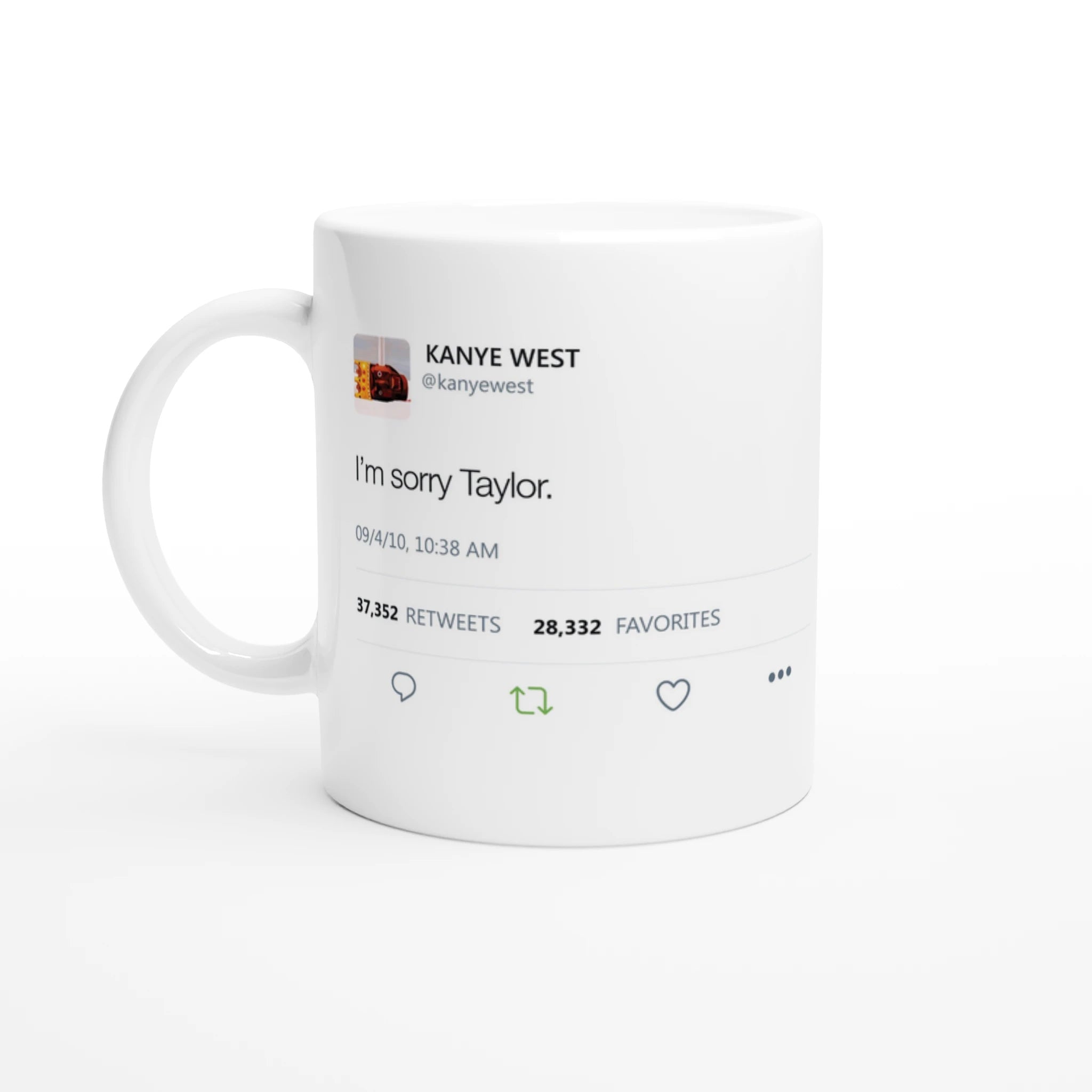 I'm sorry Taylor Kanye West Tweet Mug-Bootlg