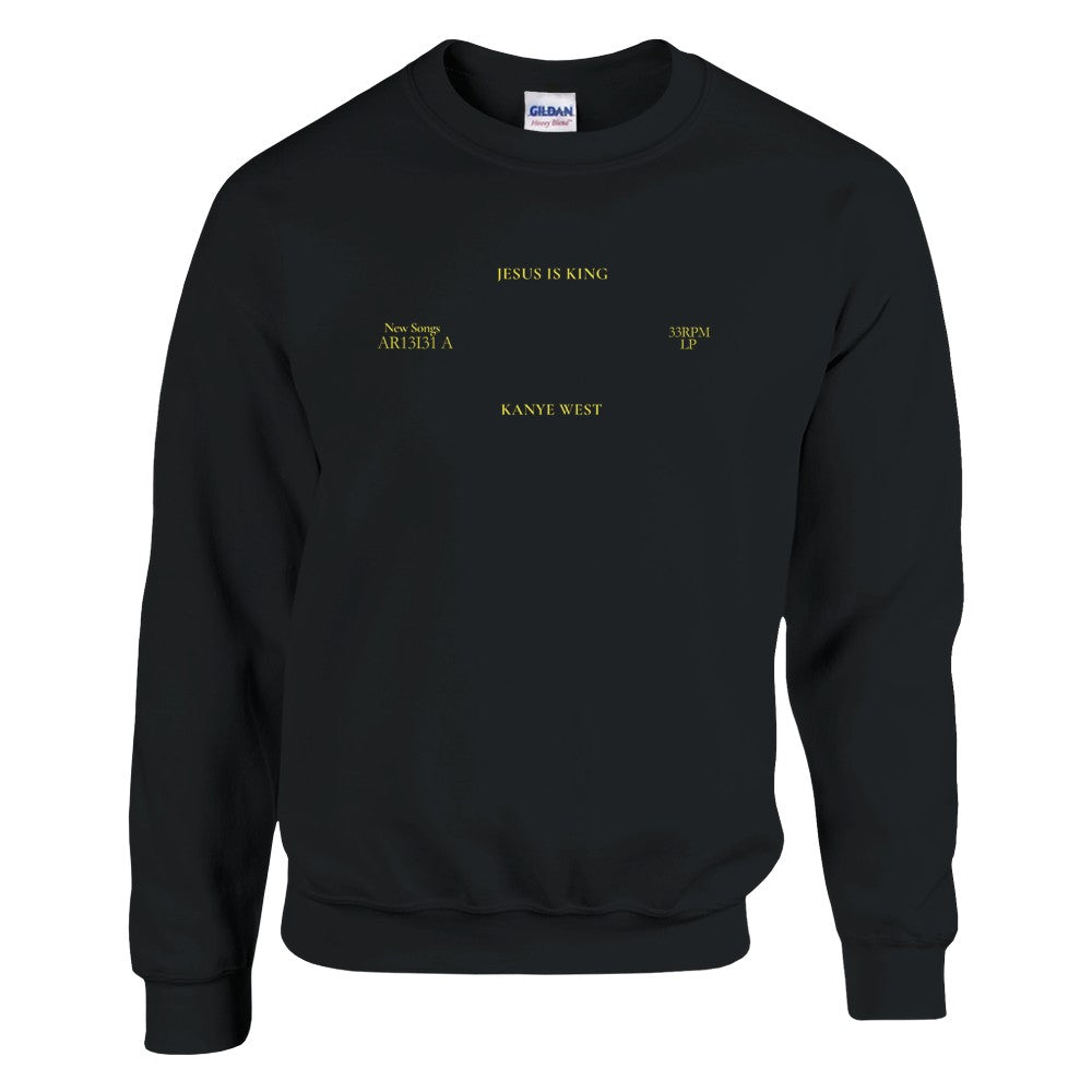 Jesus is King Inspired Crewneck - Kanye West Merch Sweatshirt-Black-S-Bootlg