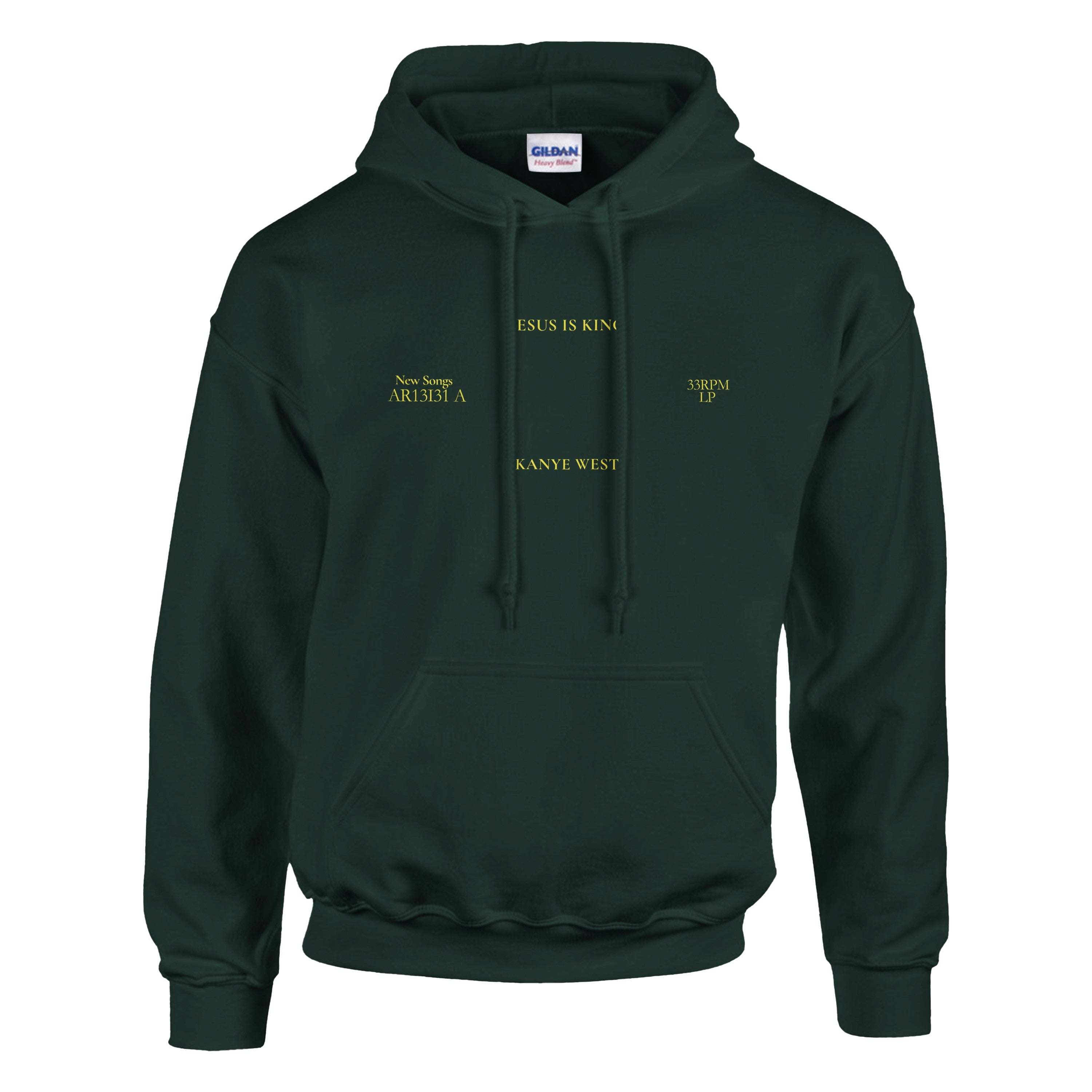 Jesus is King Kanye Sunday Service Tour Merch Hoodie-Forest Green-S-Bootlg