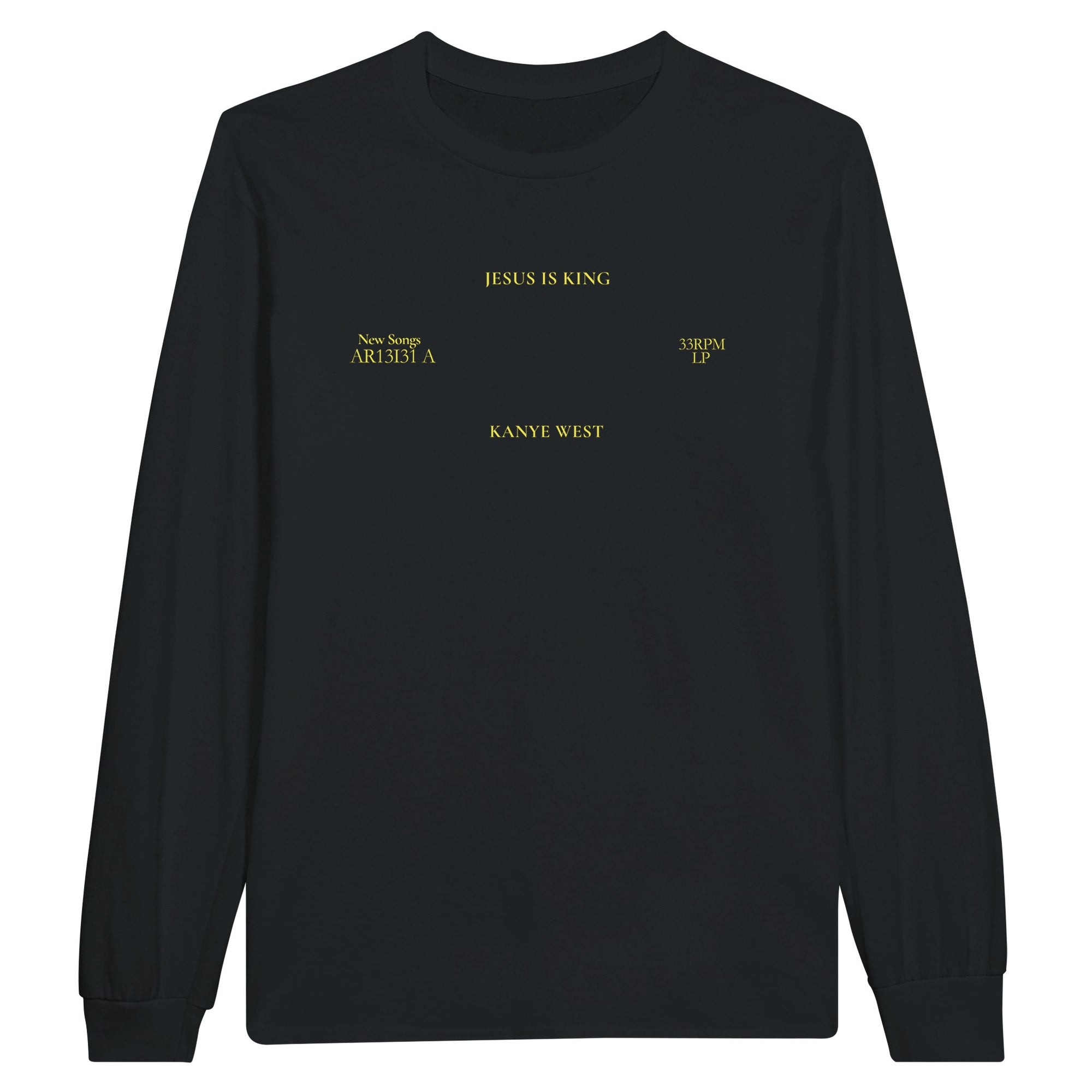 Jesus is King Unisex Long Sleeve Tee T-shirt-Black-S-Bootlg