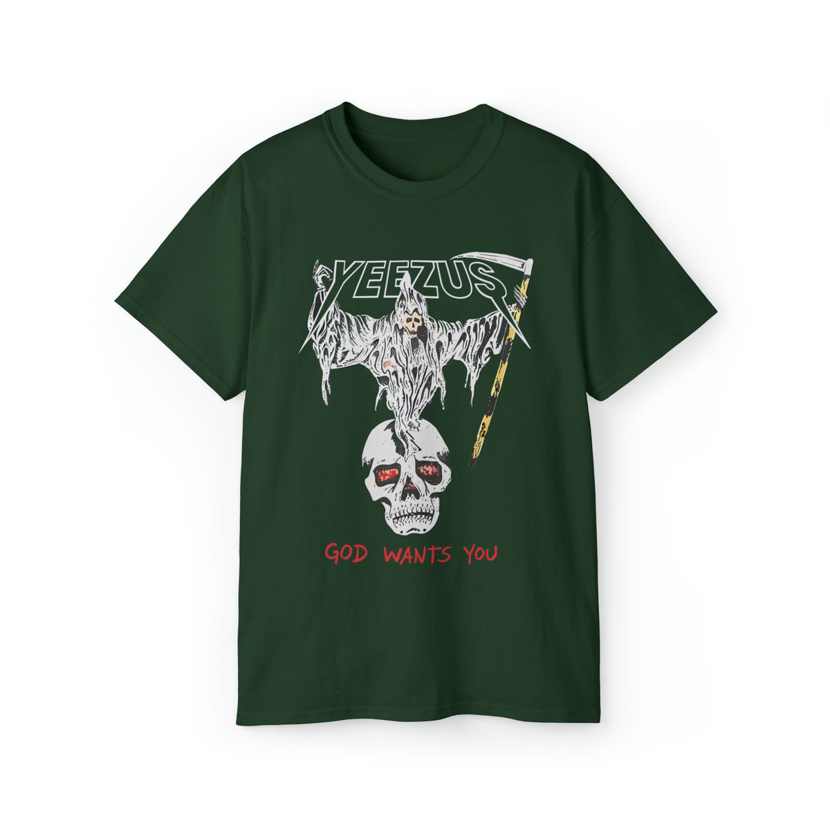 Kanye West Yeezus 2022 Tour Tee Reaper Design | BOOTLG – Bootlg