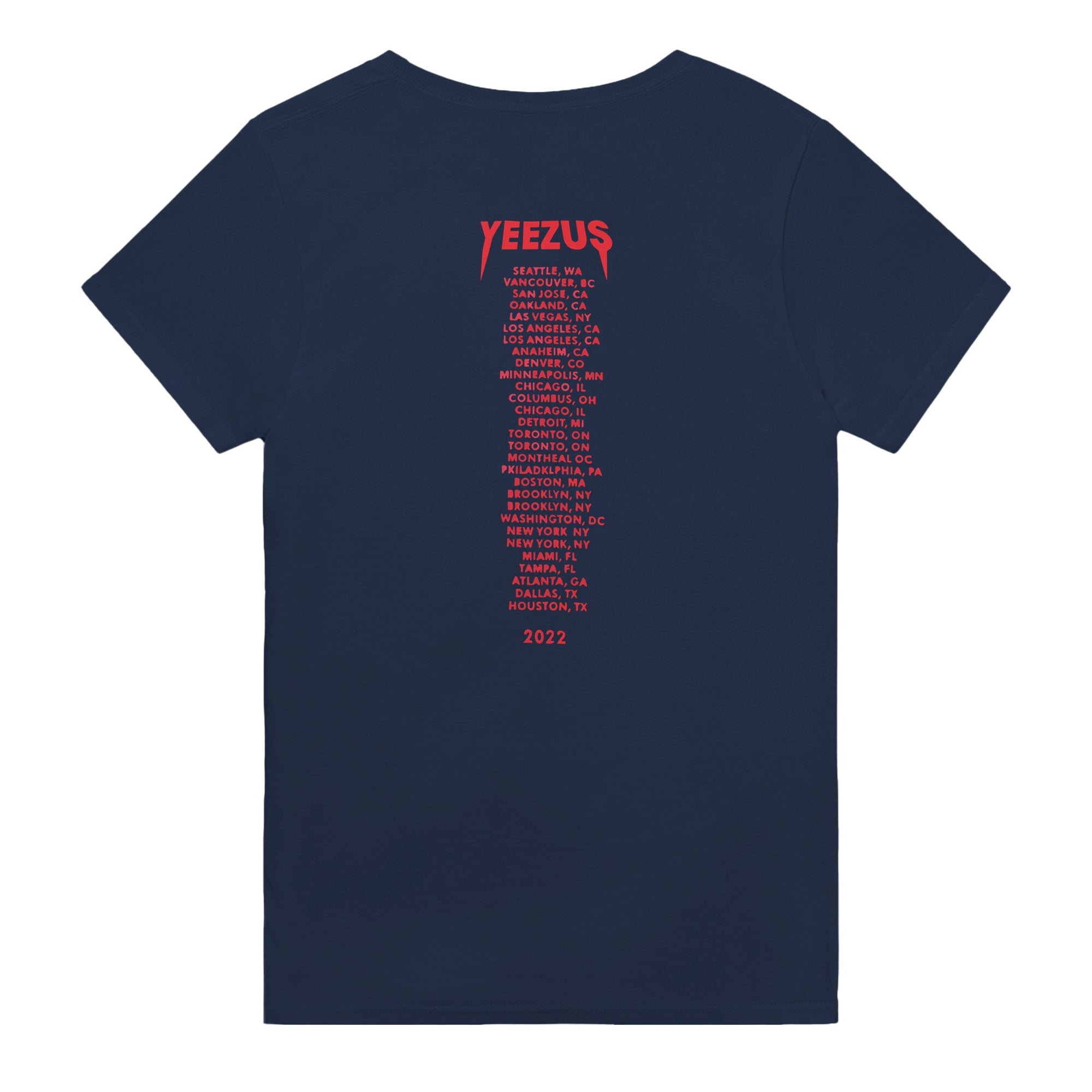Kanye West Yeezus 2022 Tour Tee Skull Indian-Bootlg