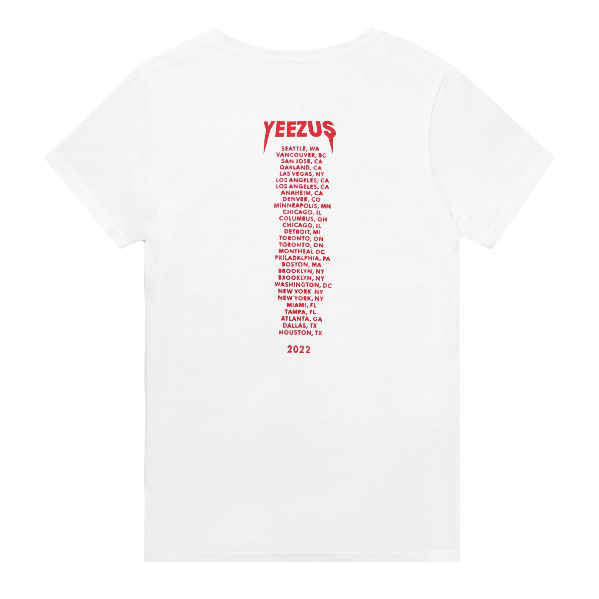 Kanye West Yeezus 2022 Tour Tee Skull Indian-Bootlg