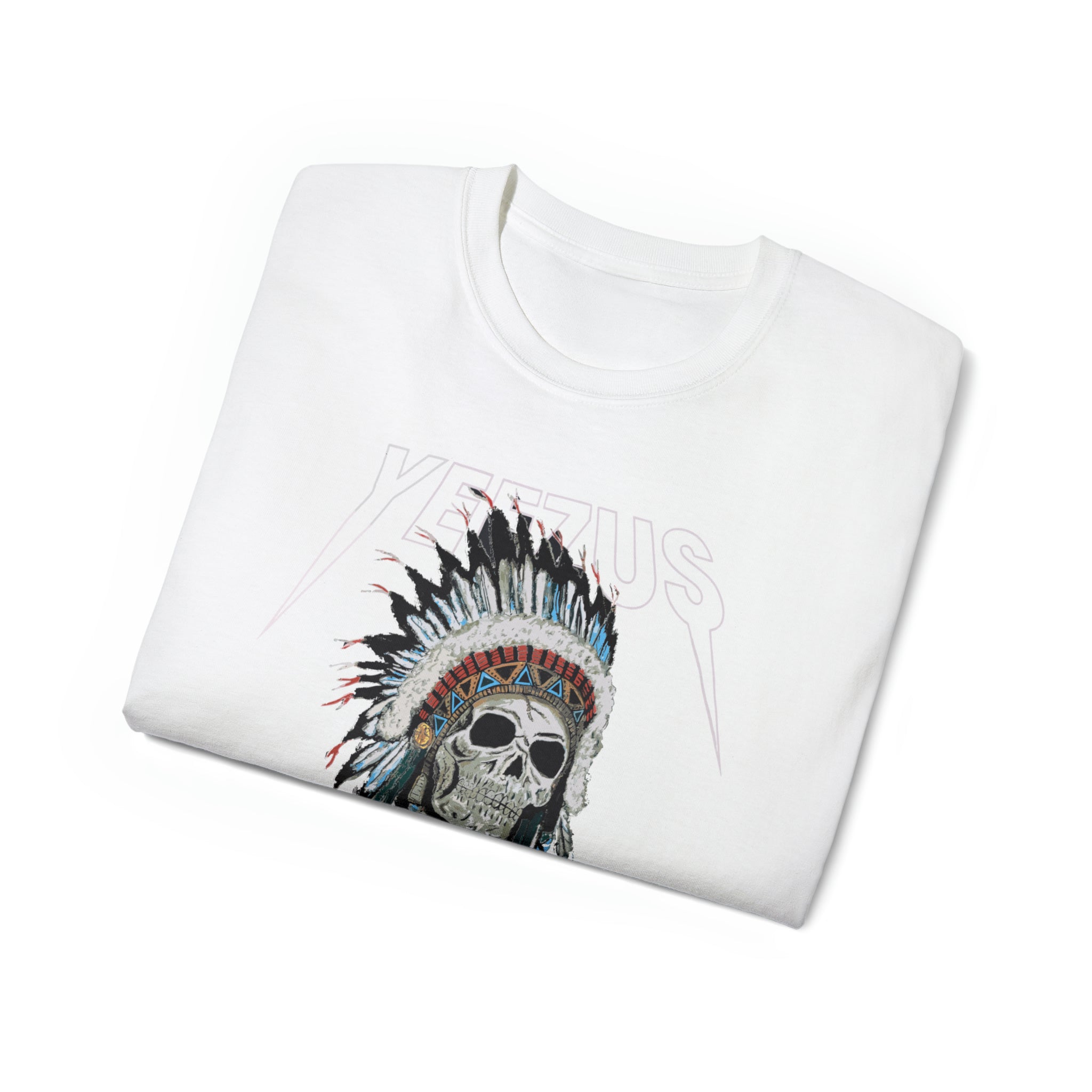 Kanye West Yeezus 2022 Tour Tee Skull Indian-Bootlg