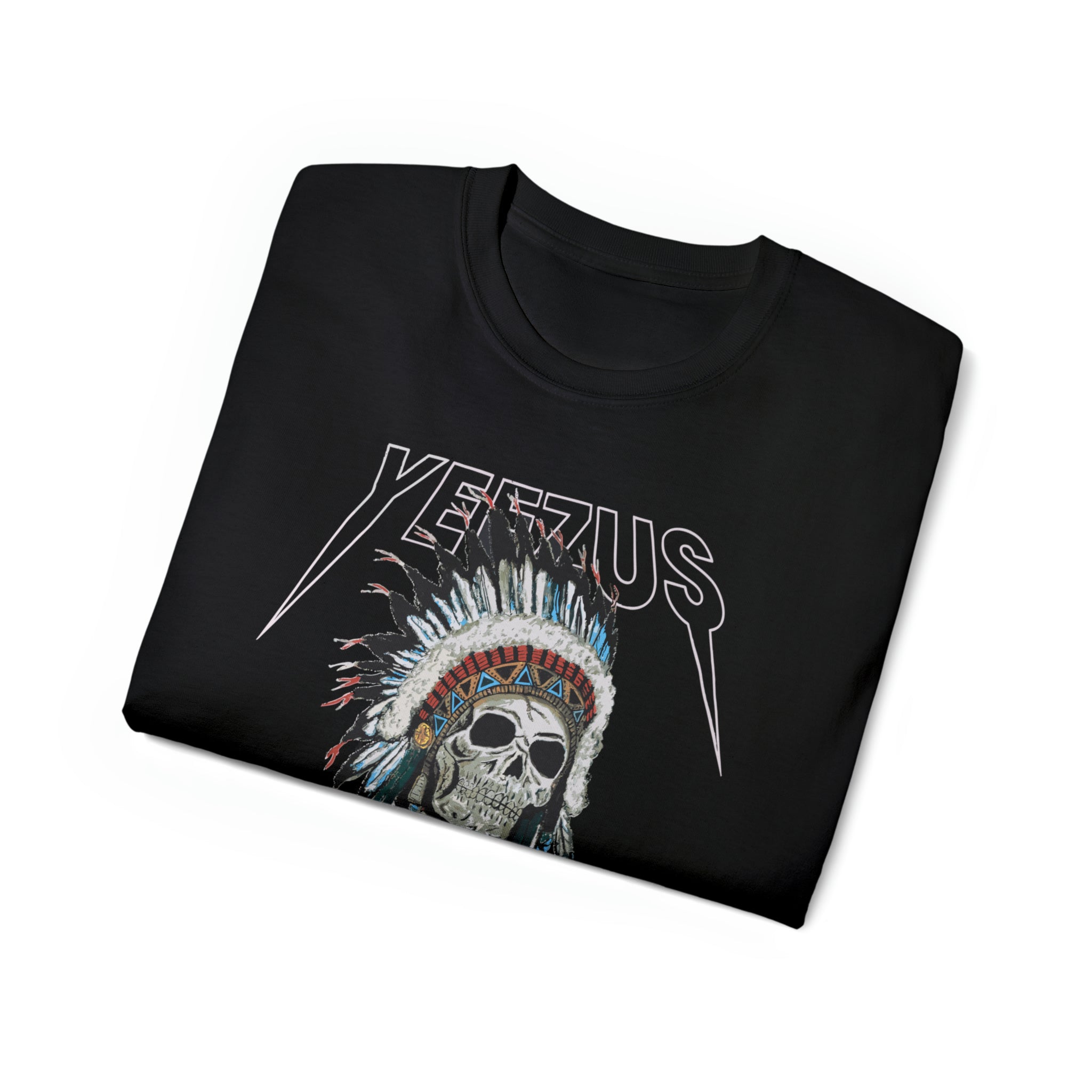 Kanye West Yeezus 2022 Tour Tee Skull Indian-Bootlg