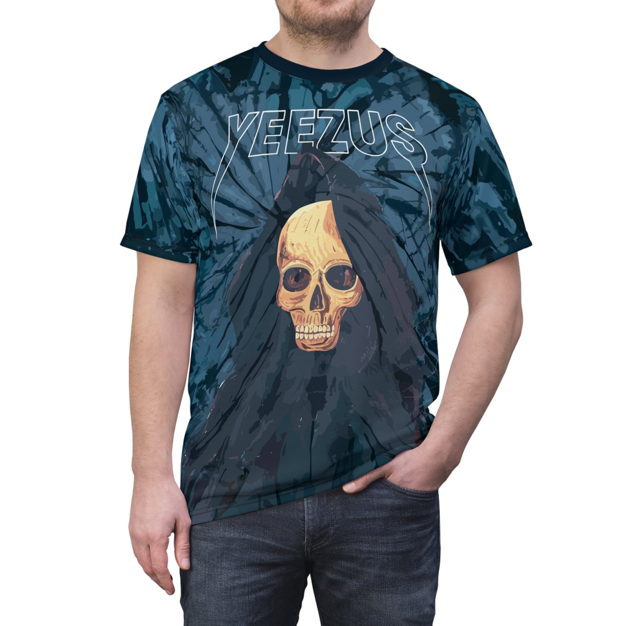 Kanye West Yeezus Wes Lang Reaper Tie Dye Tee-Bootlg