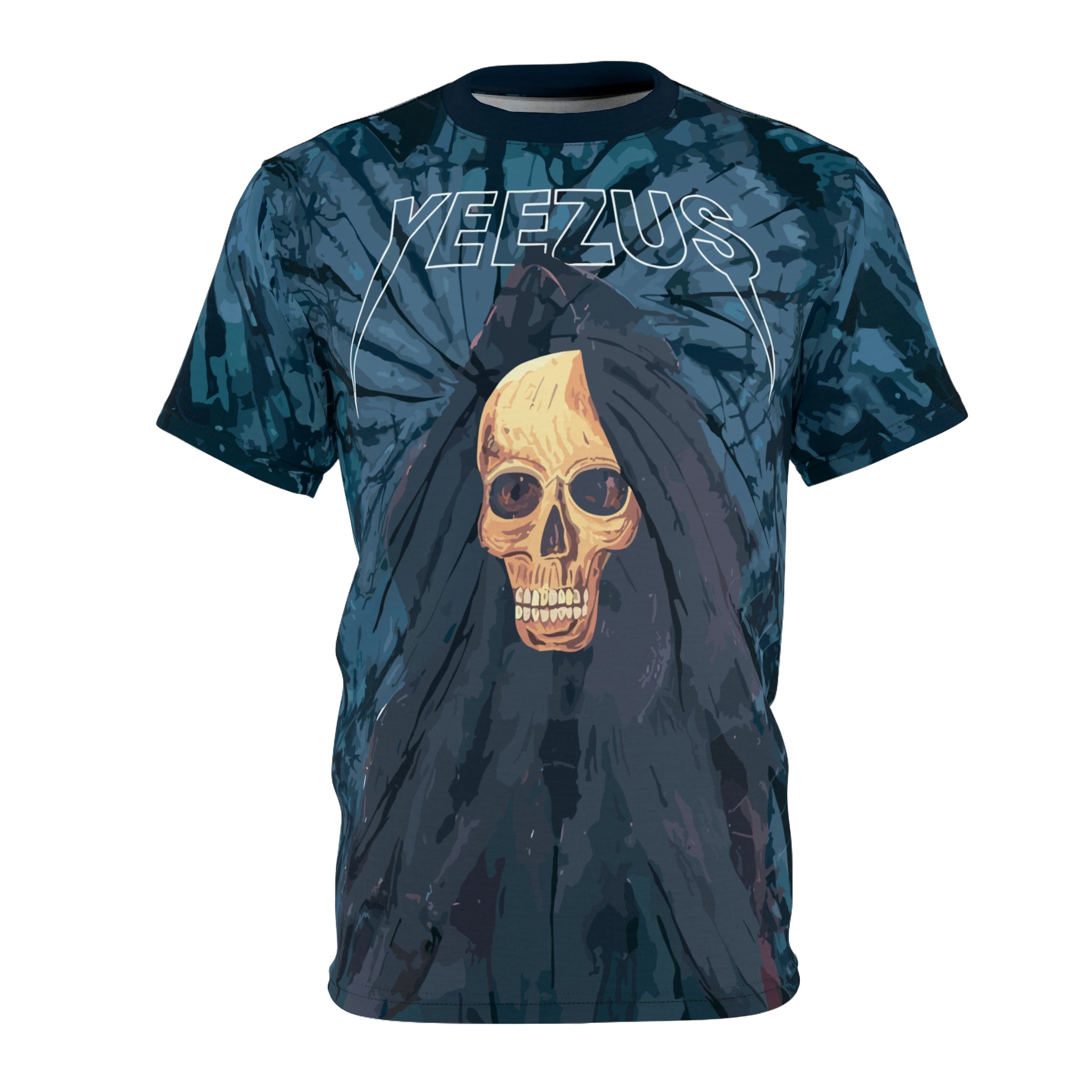Kanye West Yeezus Wes Lang Reaper Tie Dye Tee-Black stitching-6 oz.-S-Bootlg