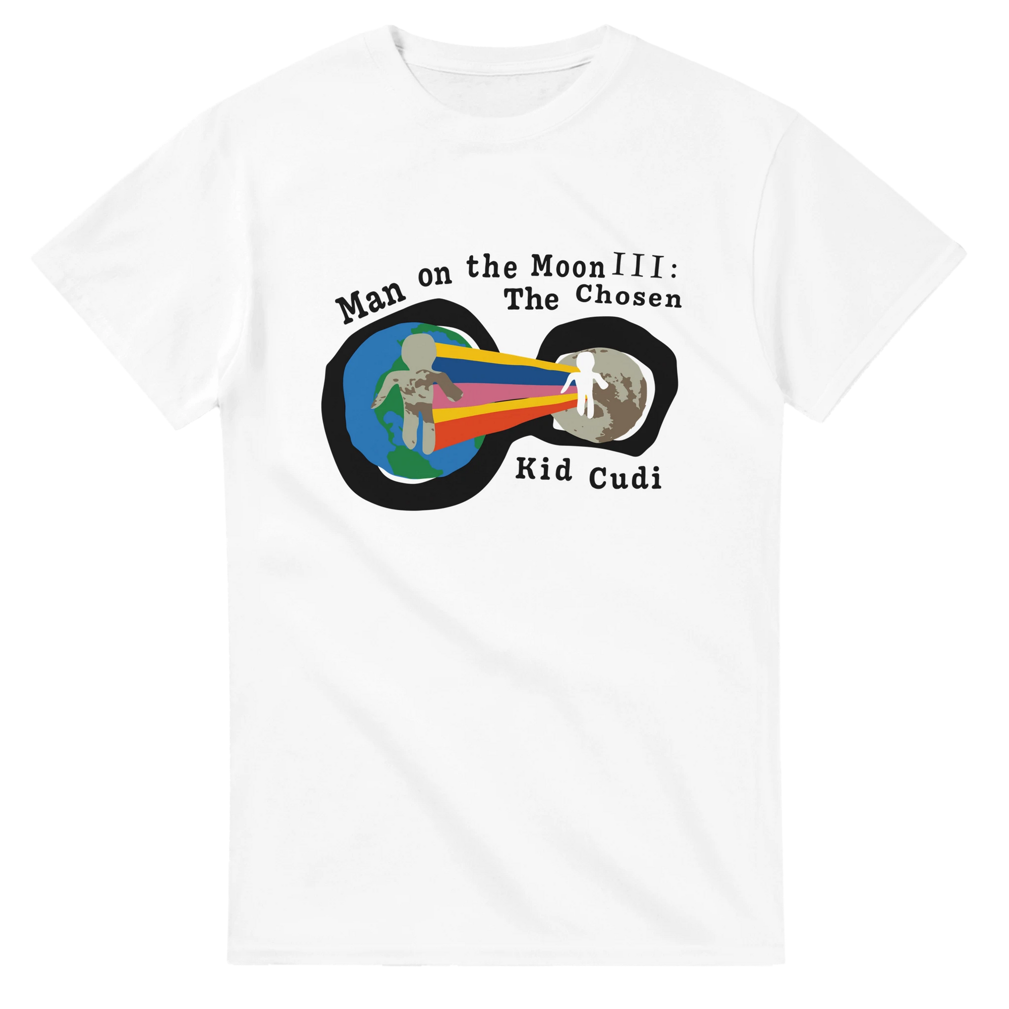 Man on the Moon III : The Chosen Kid Cudi album merch T-Shirt-White-S-Bootlg