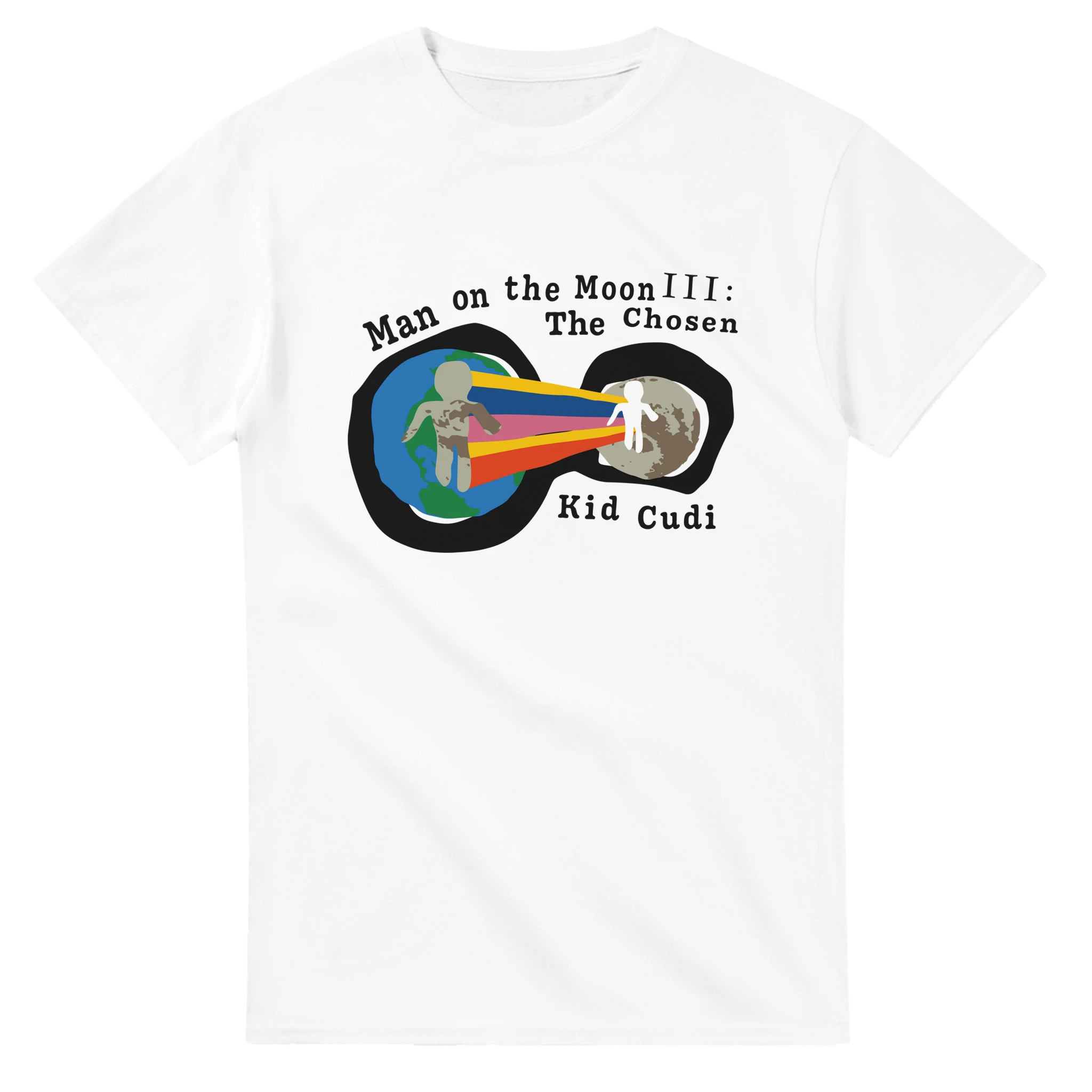 Man on the Moon III : The Chosen Kid Cudi album merch T-Shirt-White-S-Bootlg
