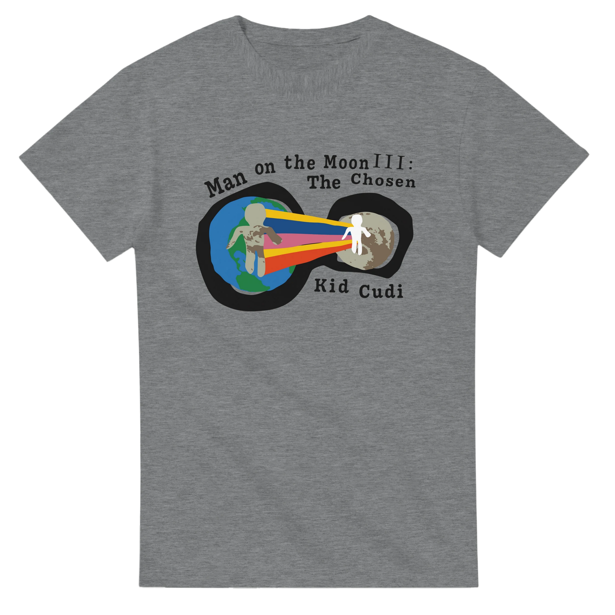 Man on the Moon III : The Chosen Kid Cudi album merch T-Shirt-Sport Grey-S-Bootlg